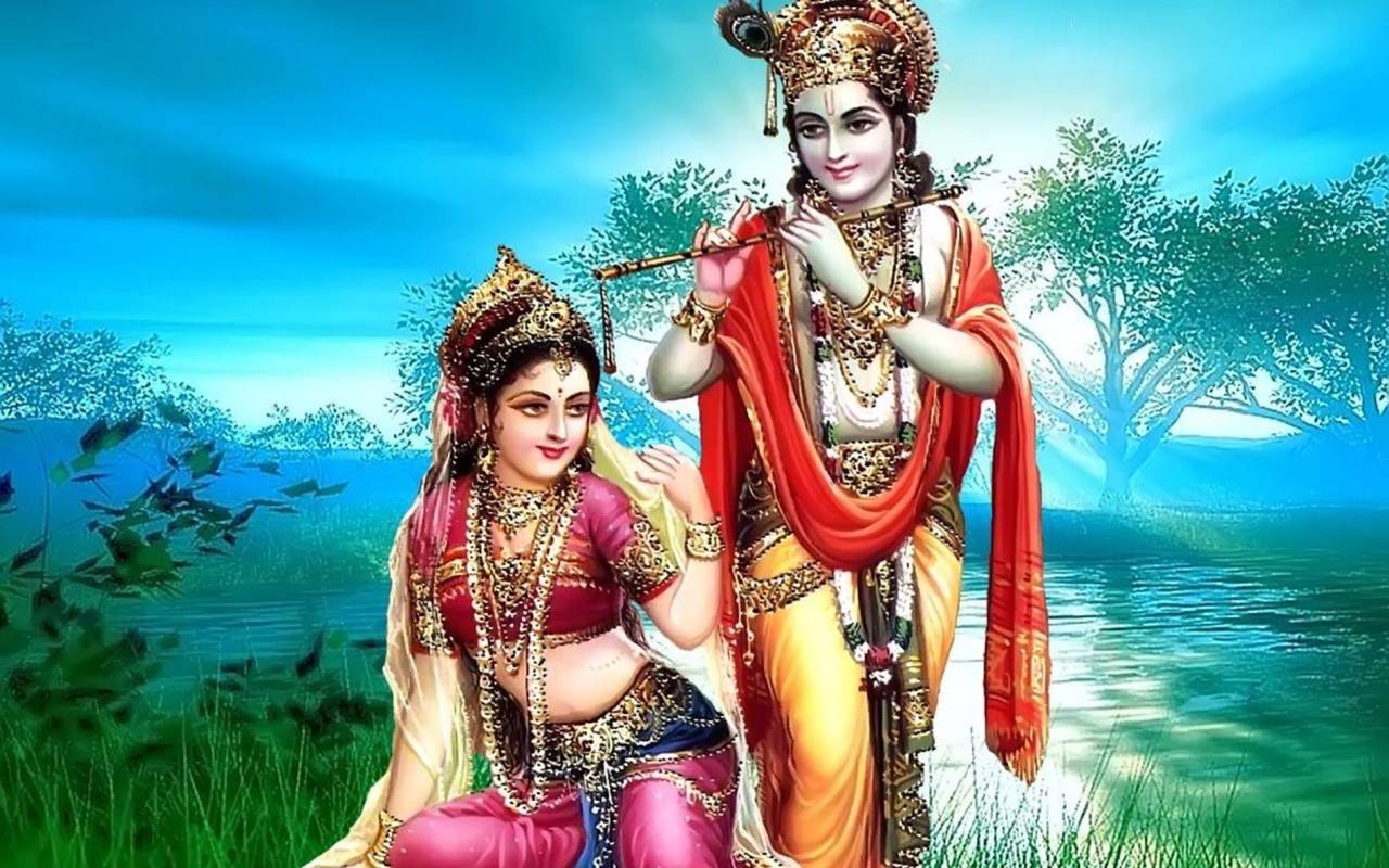 1280x800 Lord Krishna With Radha Rani Wallpaper Wide HD Wallpaper, Desktop