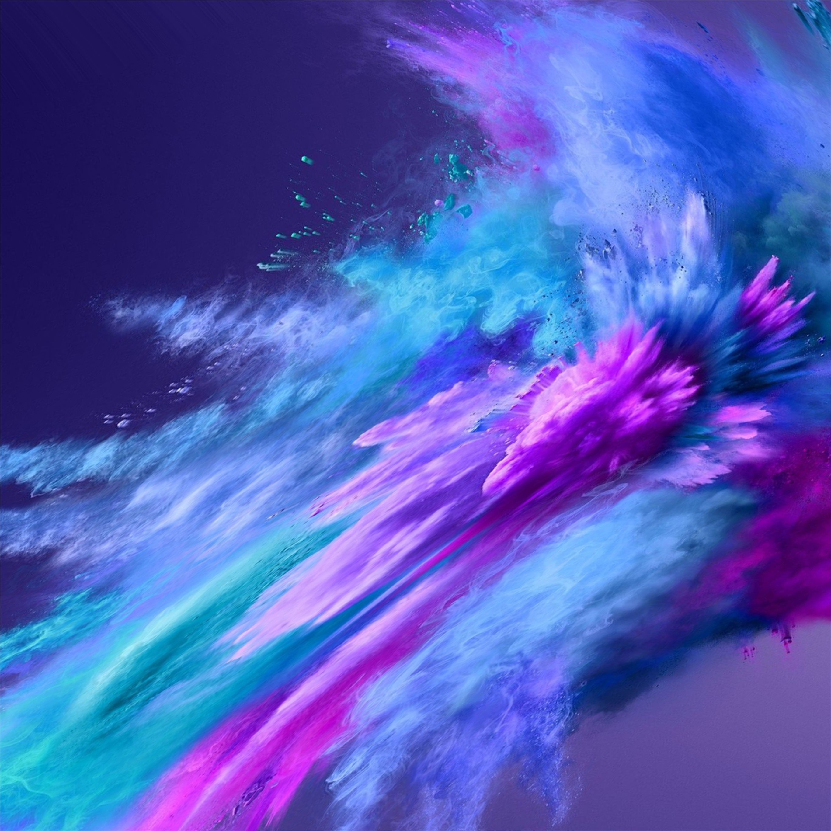 2740x2740 color powder spray abstract 4k iPad Pro Wallpaper Free Download, Phone