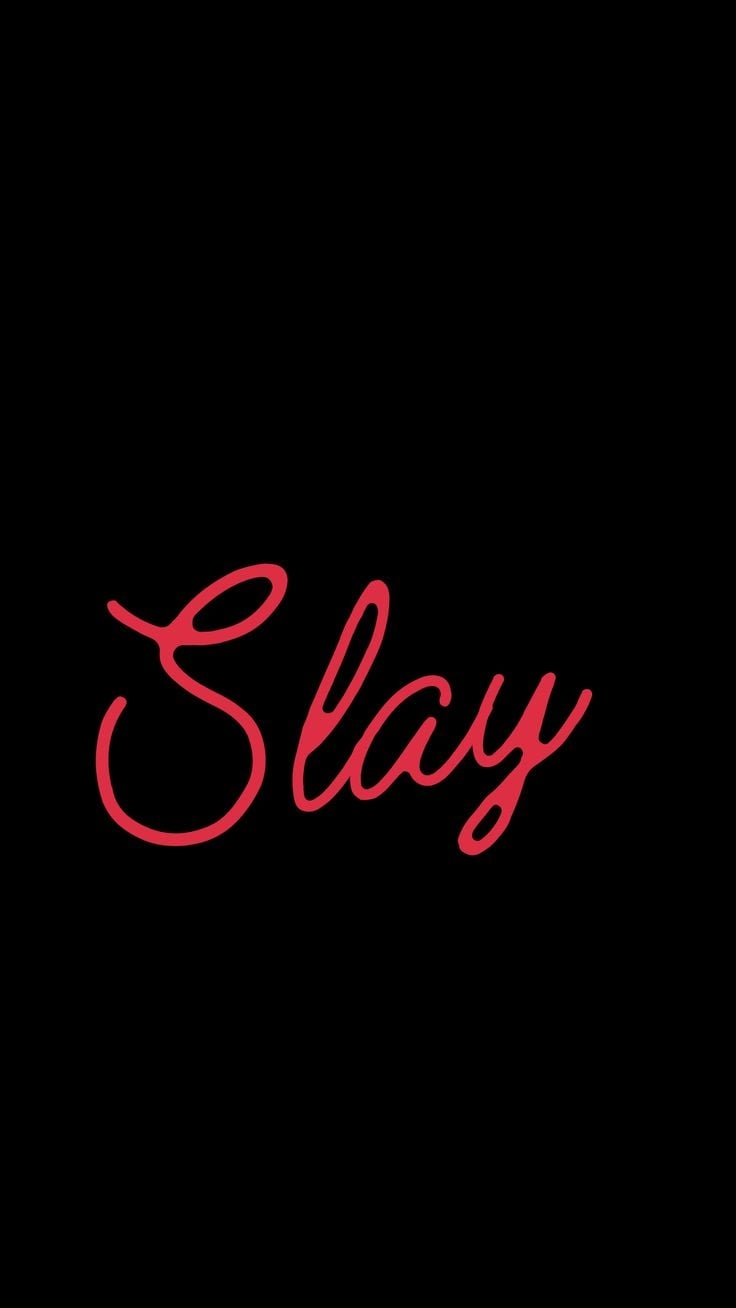 740x1310 Slay Wallpaper IPhone Black and Red Cursive Cute Baddie. iPhone black, Wallpaper, Black, Phone