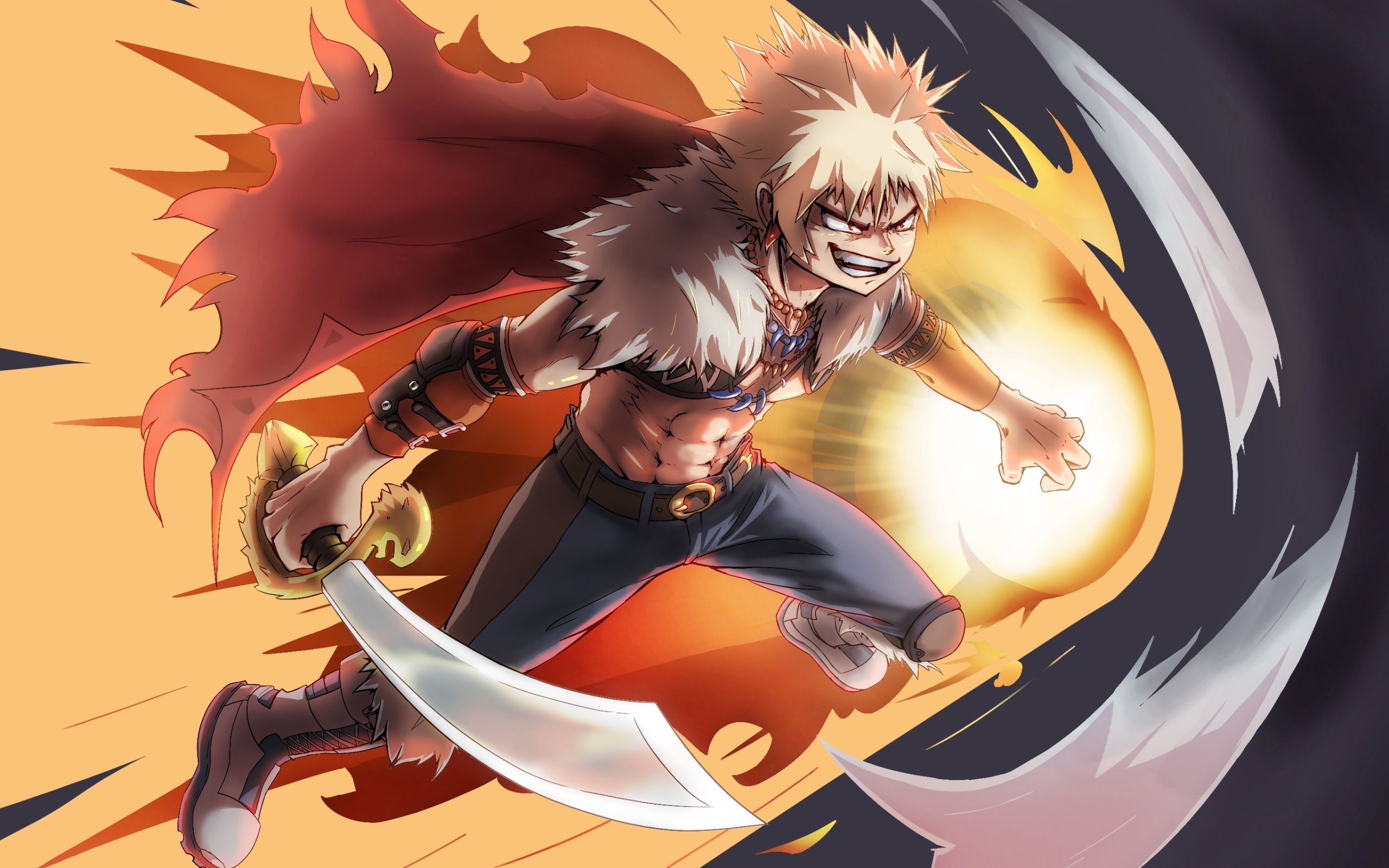 2560x1600 Wallpaper of Katsuki Bakugou, Fire, Anime, My Hero Academia background & HD image, Desktop