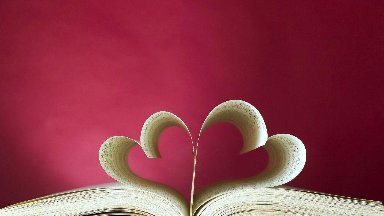 1280x720 Wallpaper Love hearts, Book, 5K, Love, Desktop