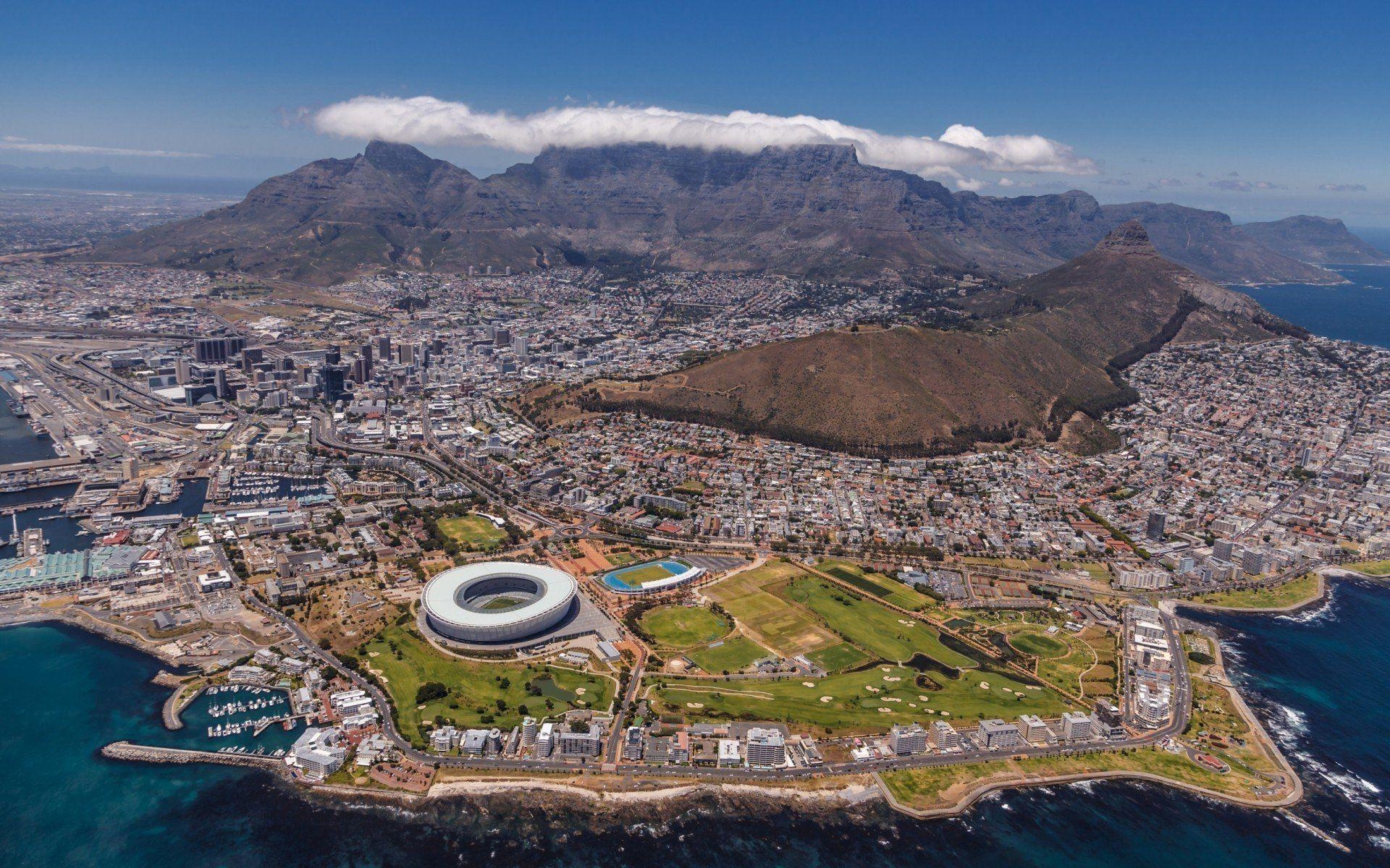 1920x1200 Cityscapes Landscapes Stadium Cape Town Table Mountain Wallpaper, Desktop