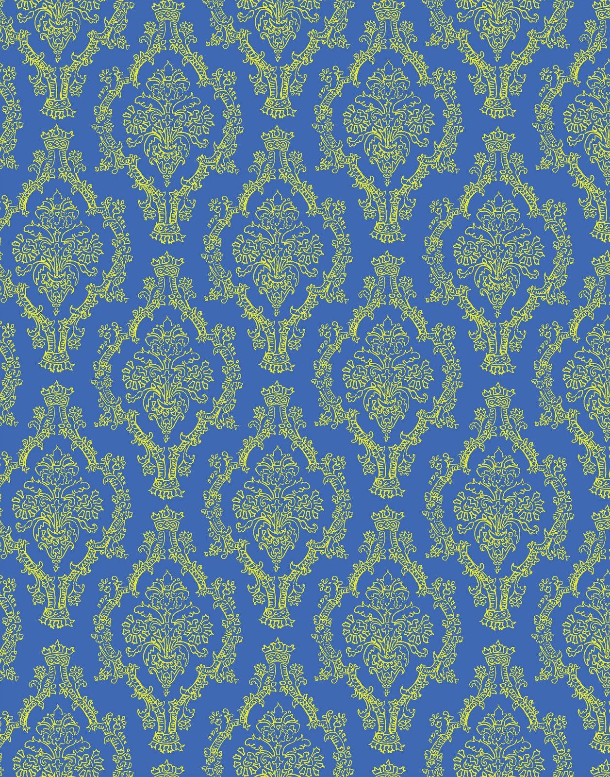 1260x1600 Download Blue And Gold Vintage Wallpaper, Phone