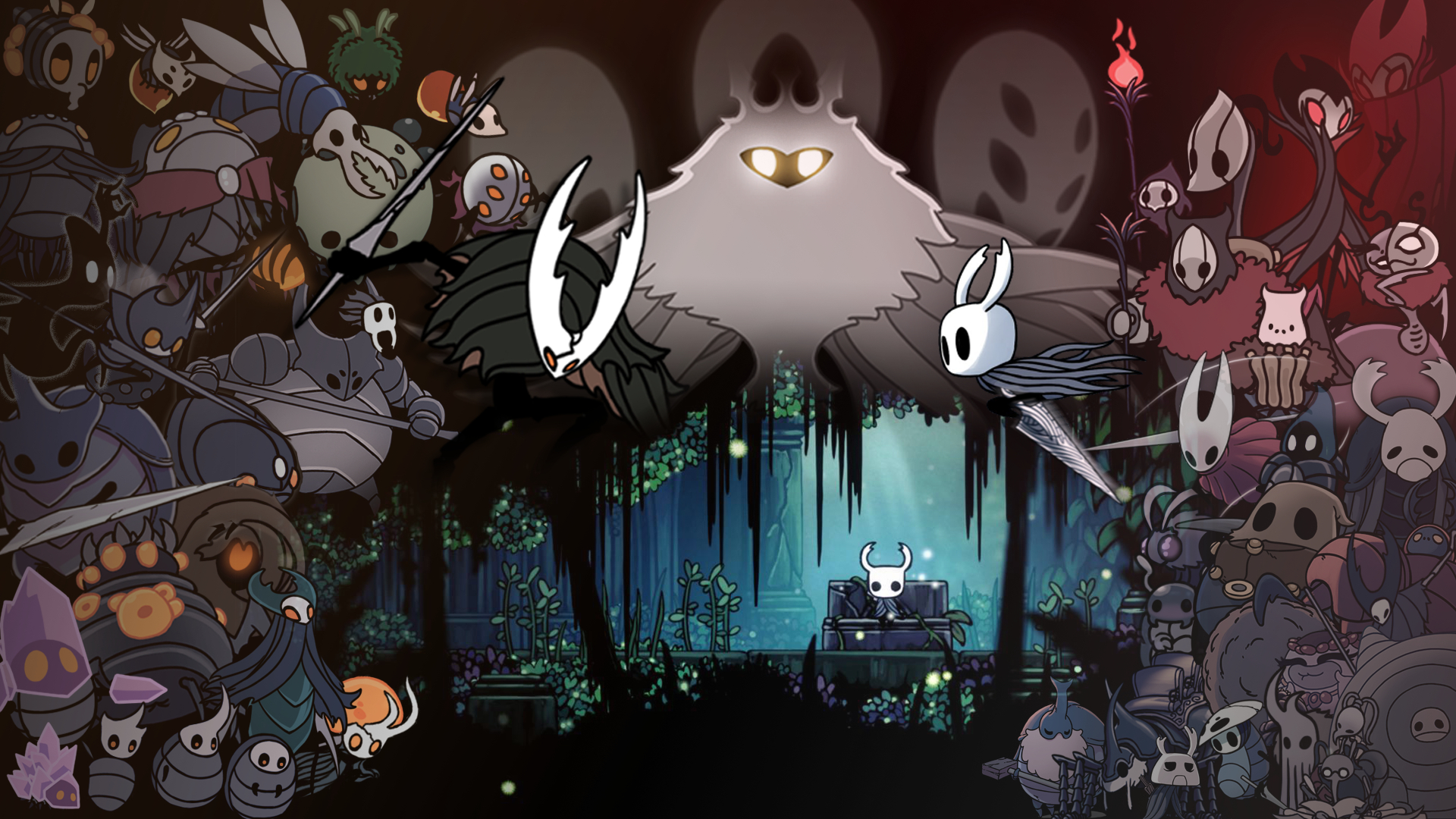 1920x1080 Hollow Knight Wallpaper finished!! [] No Godmaster related bosses (yet) Need trendy #iPhone7 #iphone7Plus case?. Cartoon wallpaper hd, Hollow art, Knight, Desktop