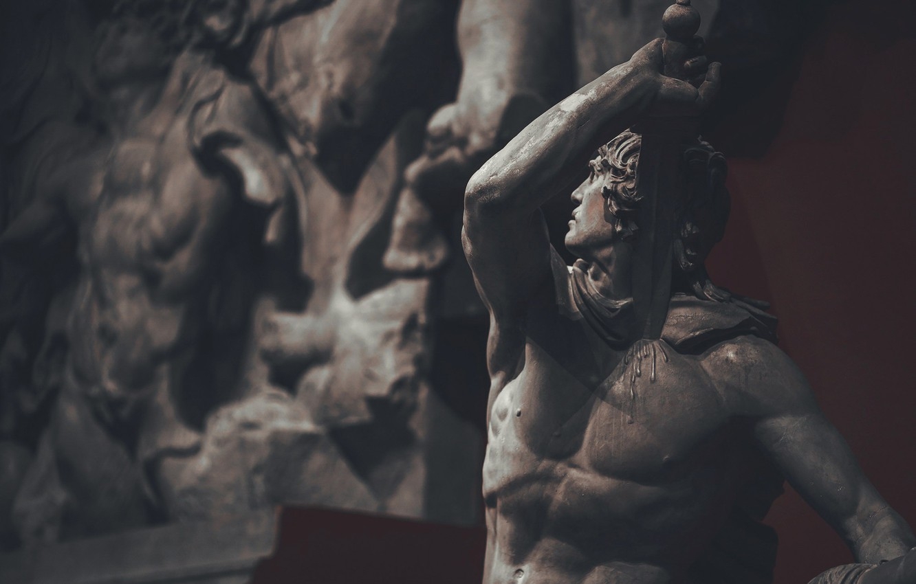 1340x850 Wallpaper sword, Rome, sculpture, The Galatian Suicide, Gall, National Museum of Rome, Ludovisi Gaul, The Gaul killing himself, Palazzo Altemps image for desktop, section разное, Desktop