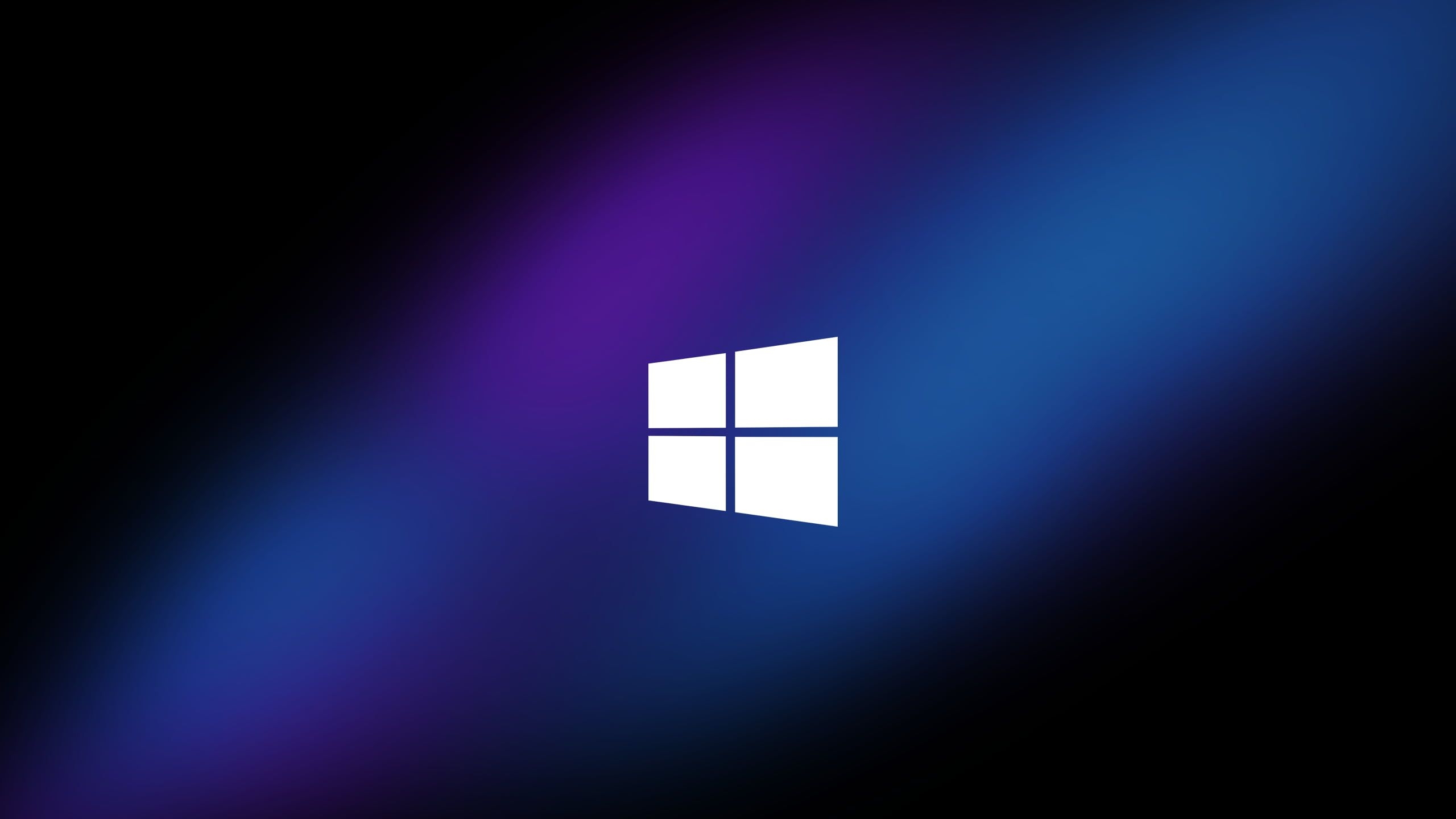 2560x1440 Dark Windows Logo Wallpaper, Desktop