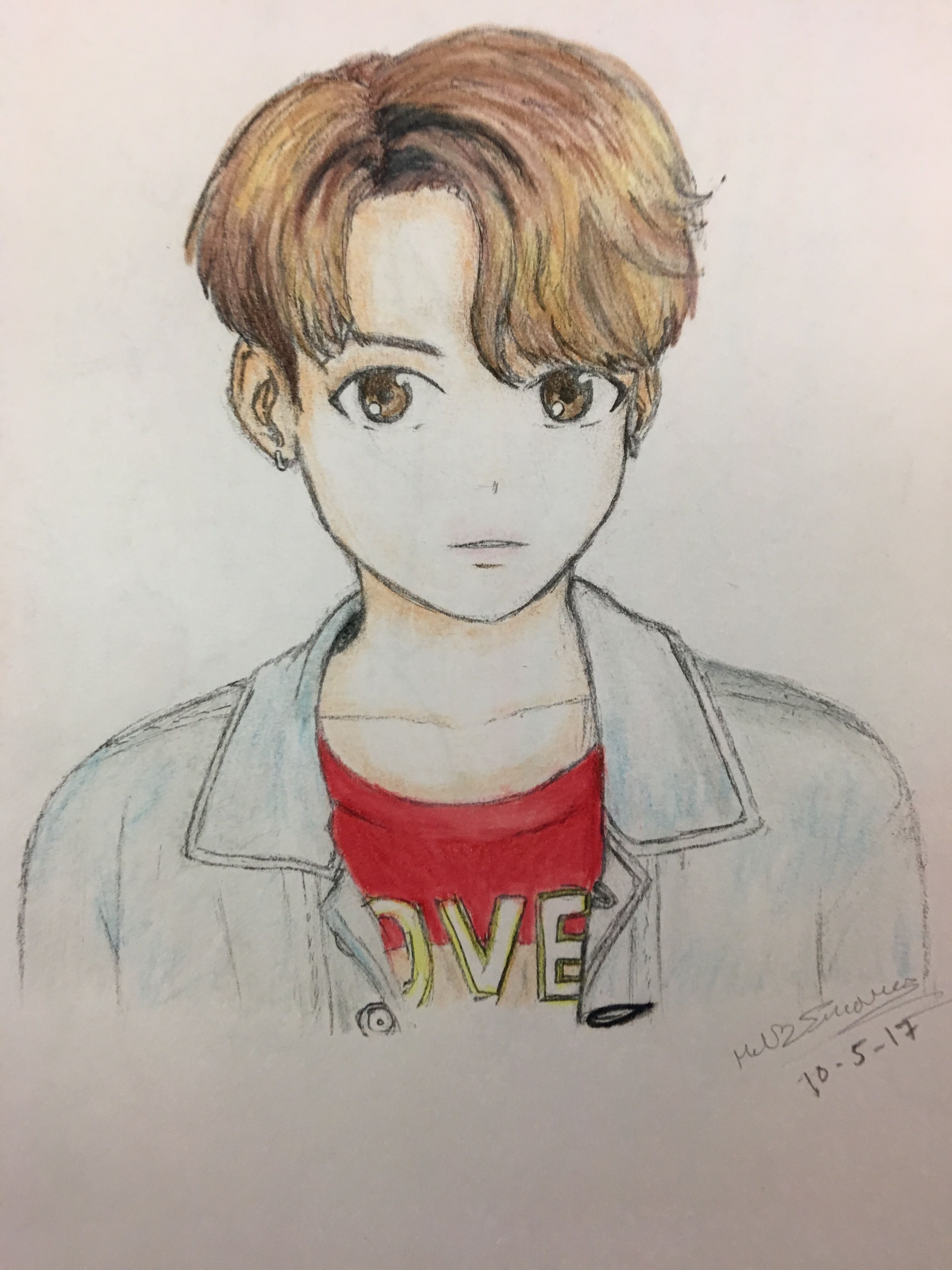 3030x4040 Bts Anime Drawing, Phone