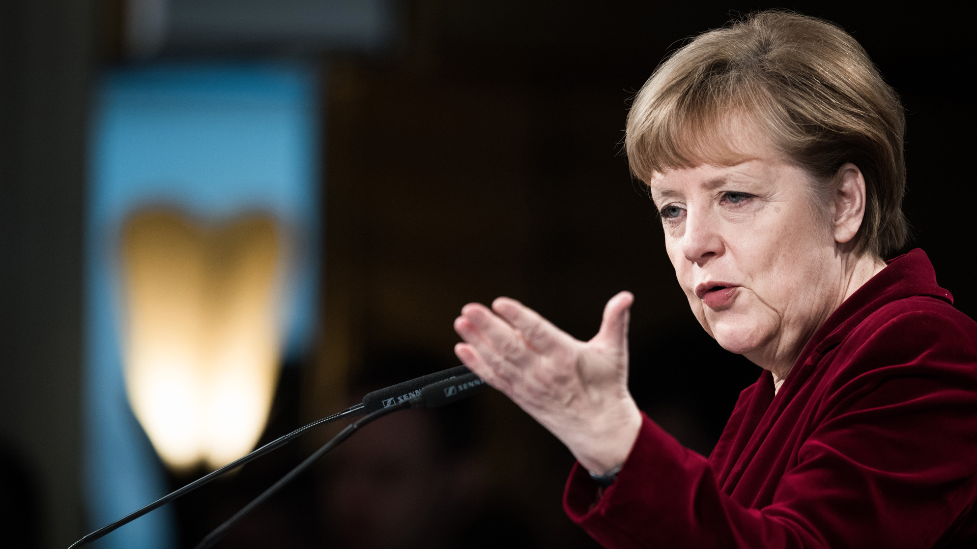 1920x1080 German Chancellor Angela Merkel's visit to the White House. Center, Desktop