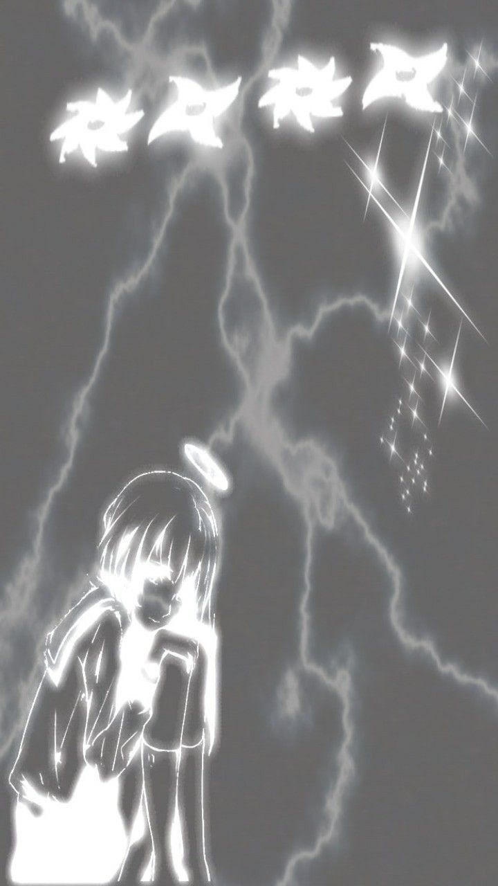 720x1280 Black And White Grunge Anime Wallpaper, Phone