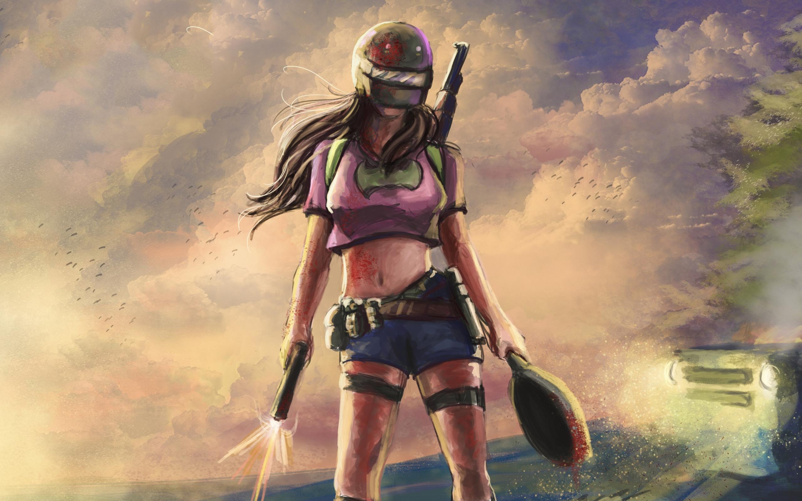 2560x1600 Wallpaper of Playerunknown's Battlegrounds, Woman Warrior, Desktop