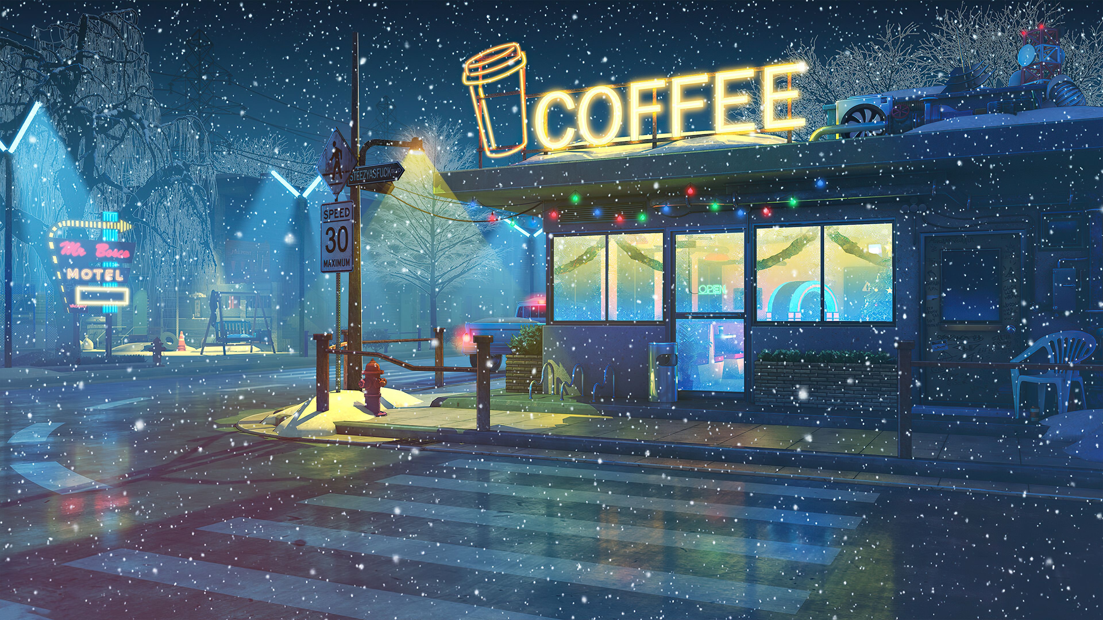 3840x2160 Lo Fi Cafe 4k 1024x768 Resolution HD 4k Wallpaper, Image, Background, Photo and Picture, Desktop