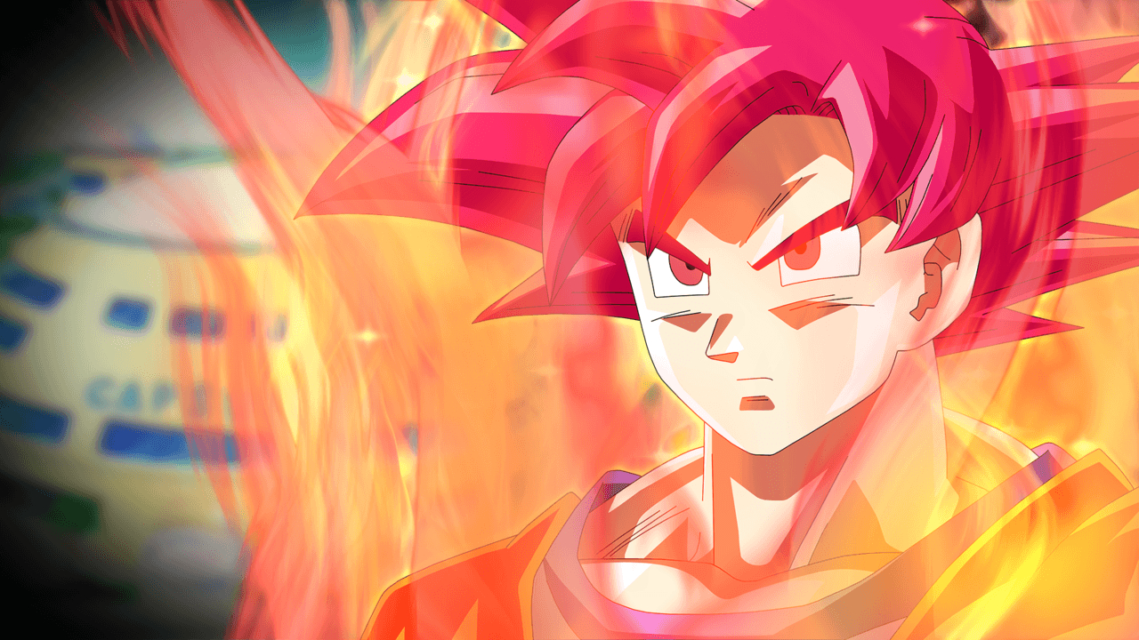 1280x720 Goku Super Sayan god (Kaioken) [ADDED SLOT], Desktop