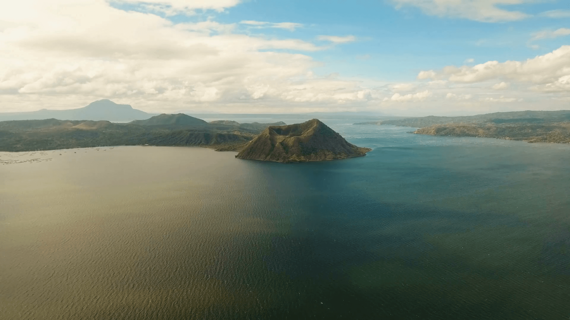 1920x1080 Aerial view Taal Volcano on Luzon Island North of Manila, Desktop