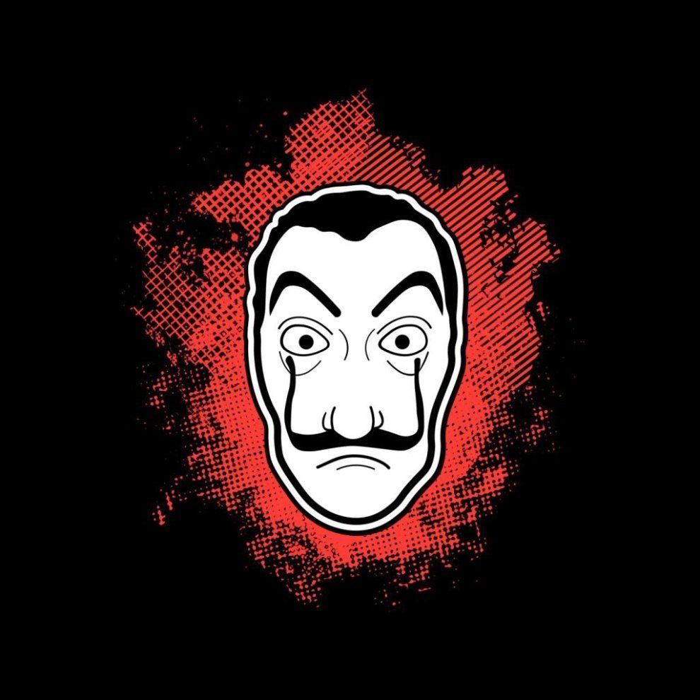 990x990 Money Heist Mask Wallpaper Free Money Heist Mask Background, Phone