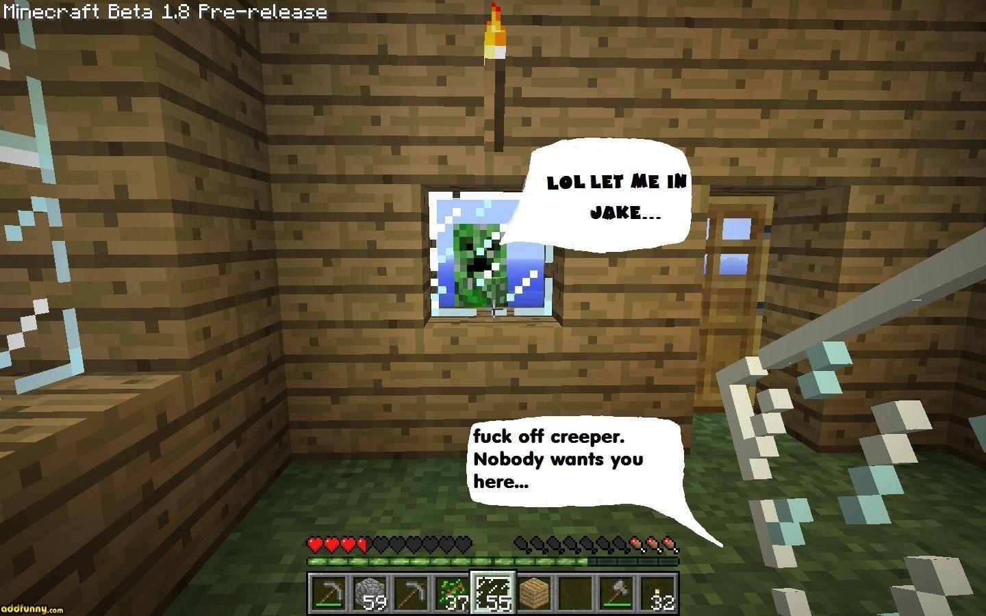 1440x900 Funny Wallpaper Minecraft: When you put up your eyes the amusing, Desktop