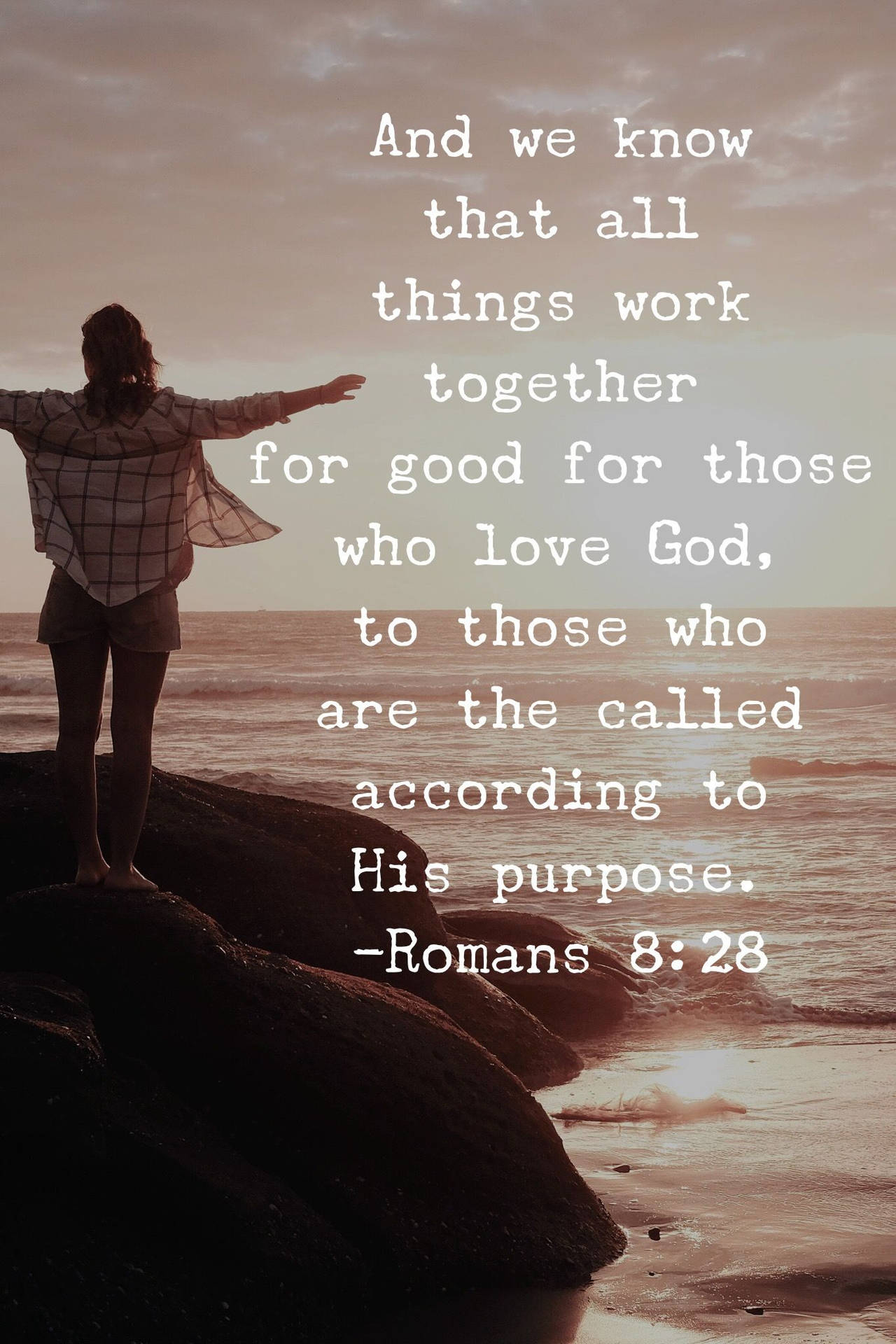 1280x1920 God Quotes Romans 8:28 Wallpaper, Phone