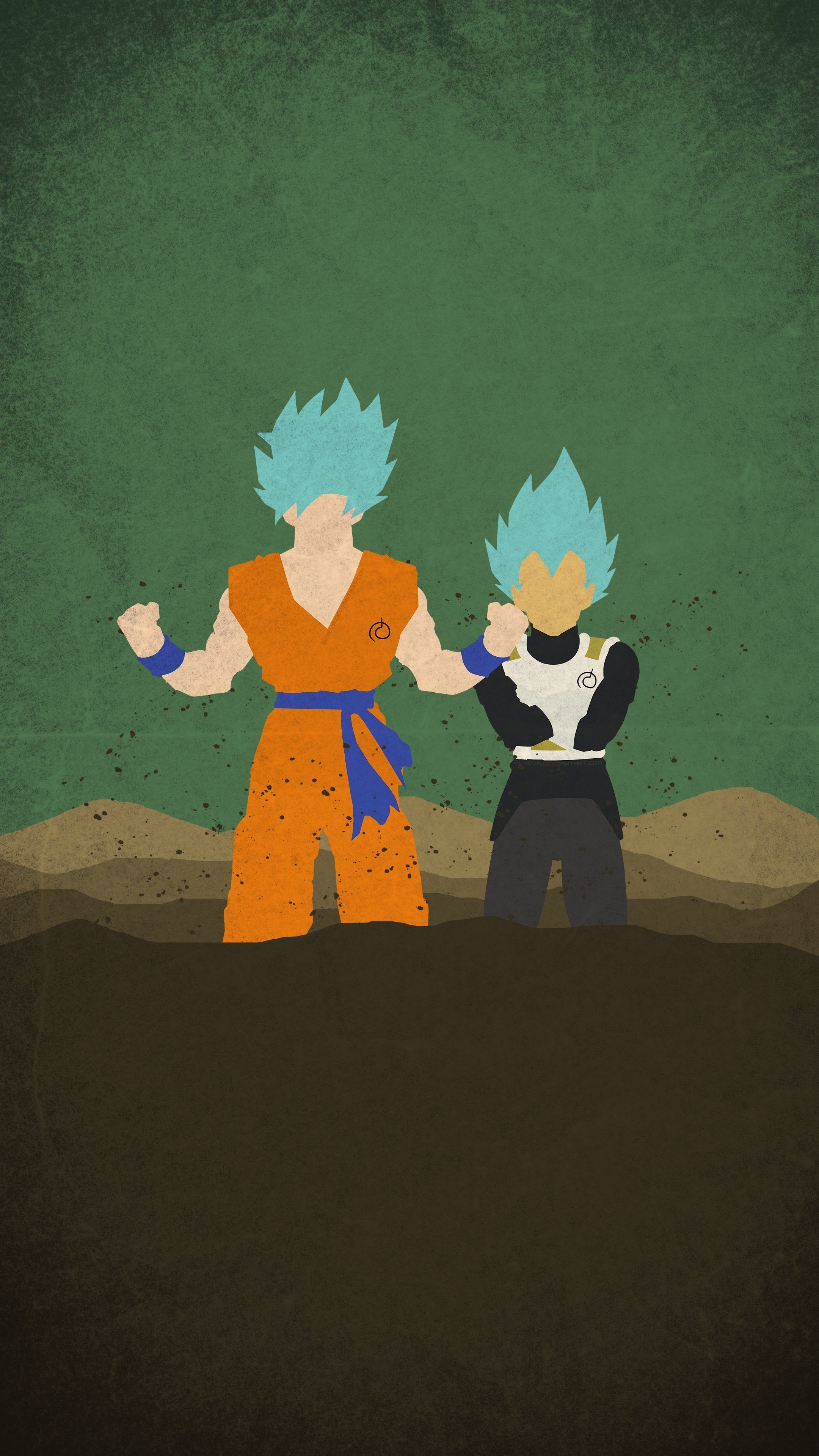 2160x3840 SSGSS Goku and Vegeta Minimal Wallpaper Mobile: dbz, Phone