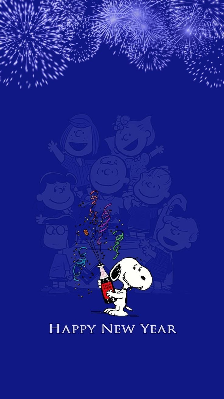 740x1320 Snoopy new Year. Snoopy happy new year, Snoopy wallpaper, Snoopy love, Phone