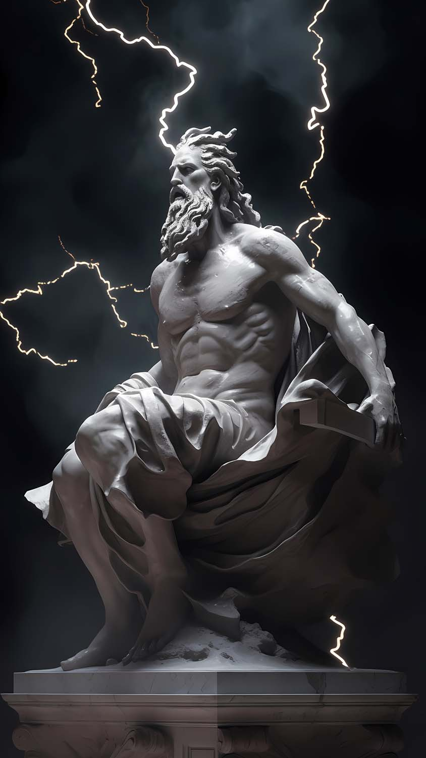 850x1500 Zeus IPhone Wallpaper HD Wallpaper, iPhone Wallpaper. Ancient sculpture, Greek mythology statue, Zeus, Phone