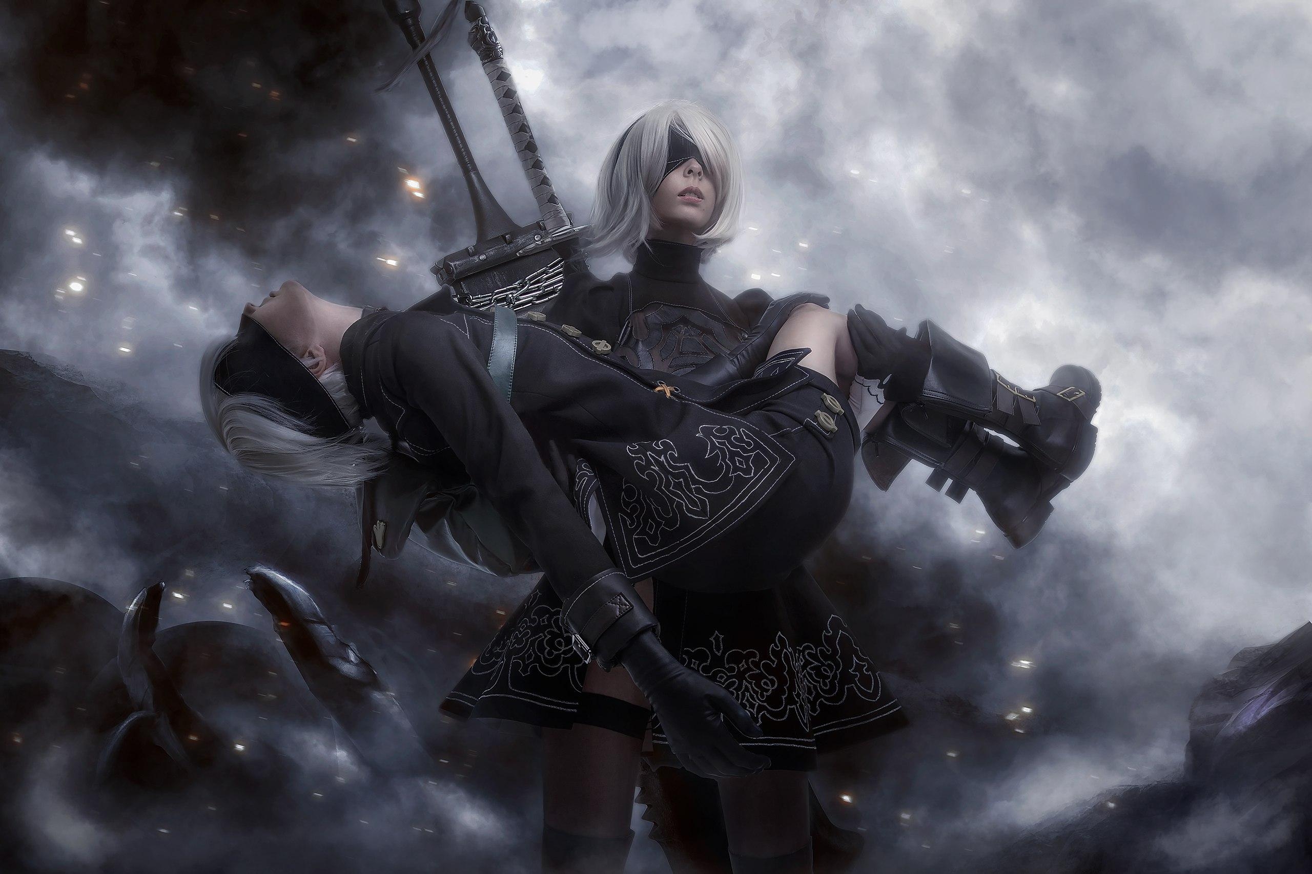 2560x1710 B (Nier: Automata), #blindfold, #Nier: Automata, Desktop