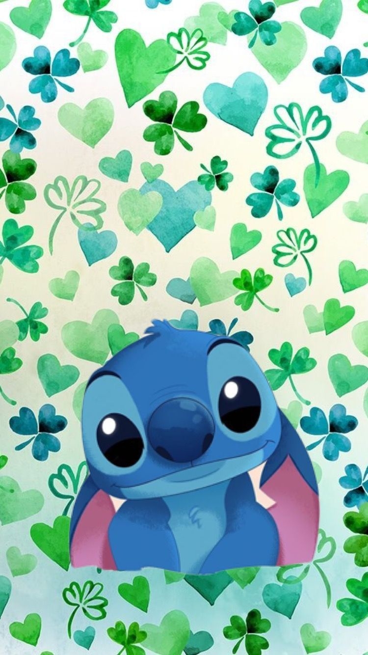 750x1340 St. Patrick day Stitch. Spongebob drawings, Android wallpaper vintage, Stitch disney, Phone