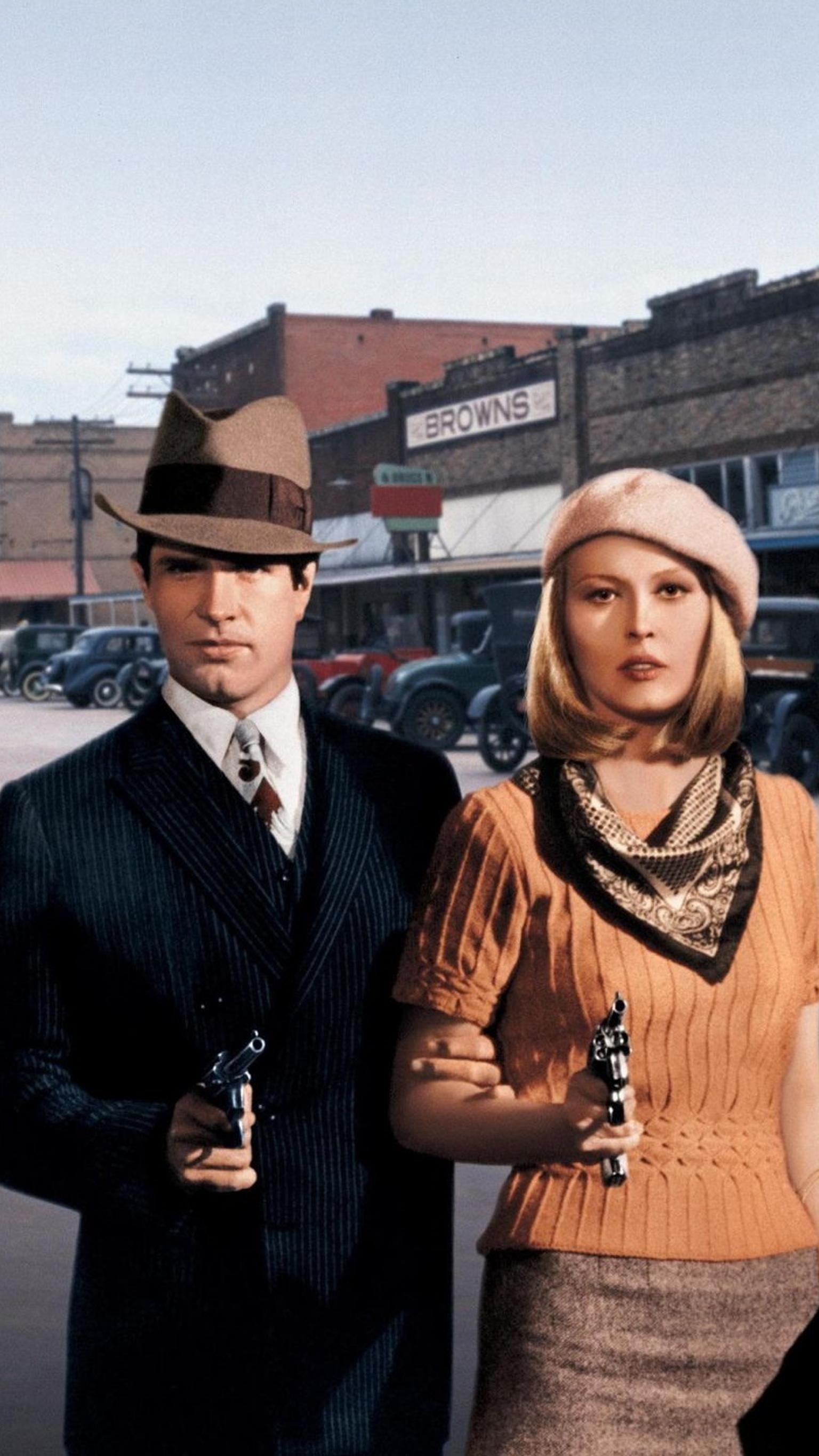 1540x2740 Bonnie and Clyde (1967) Phone Wallpaper. Kostüm, Ünlüler, Film, Phone