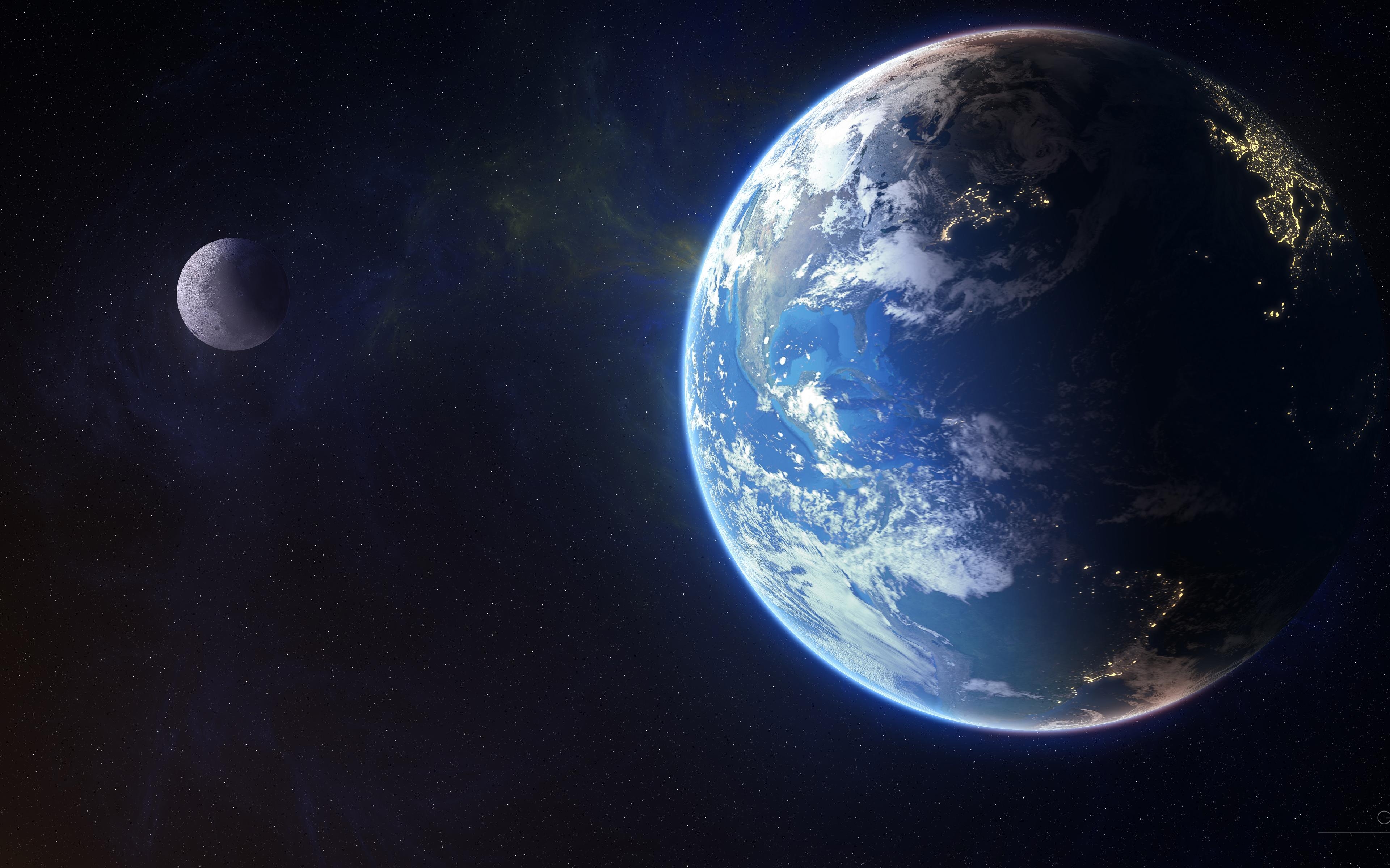 3840x2400 Galactic Earth 4K 8K Wallpaper, Desktop