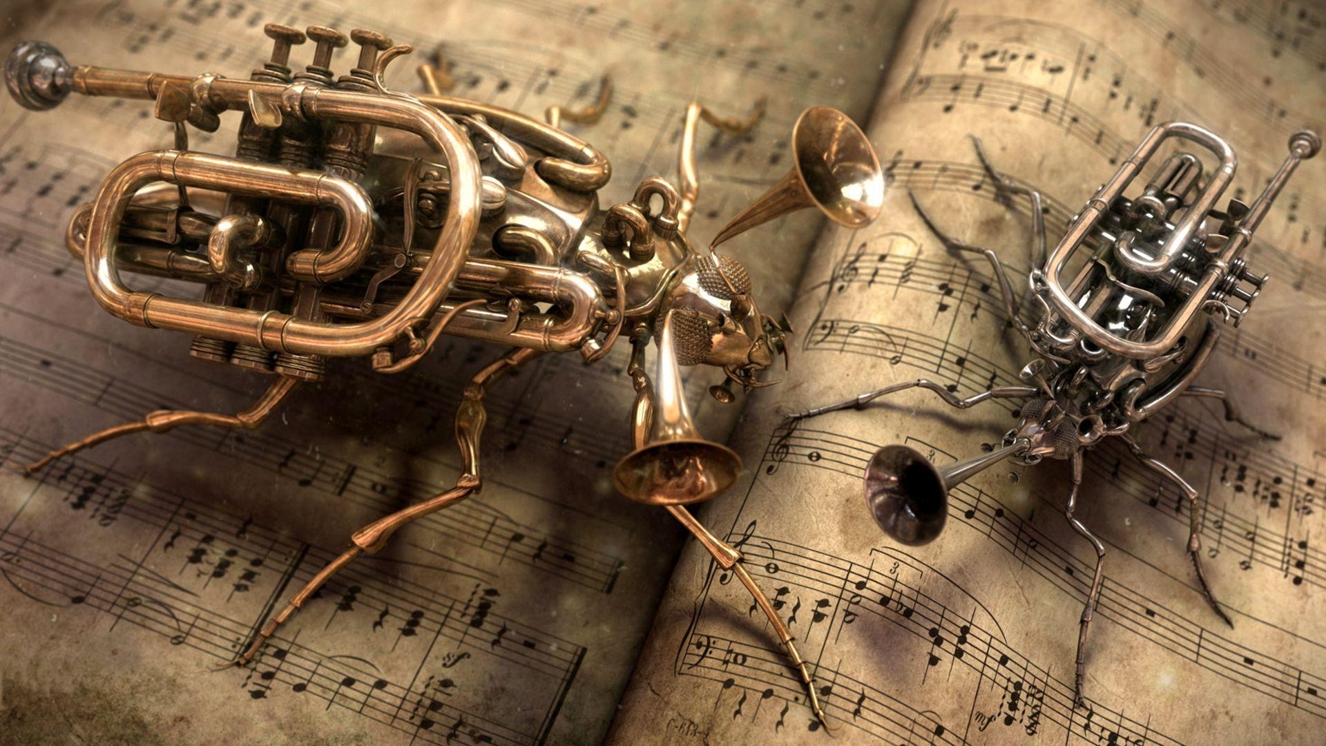 1920x1080 Steampunk bug trumpet [], Desktop