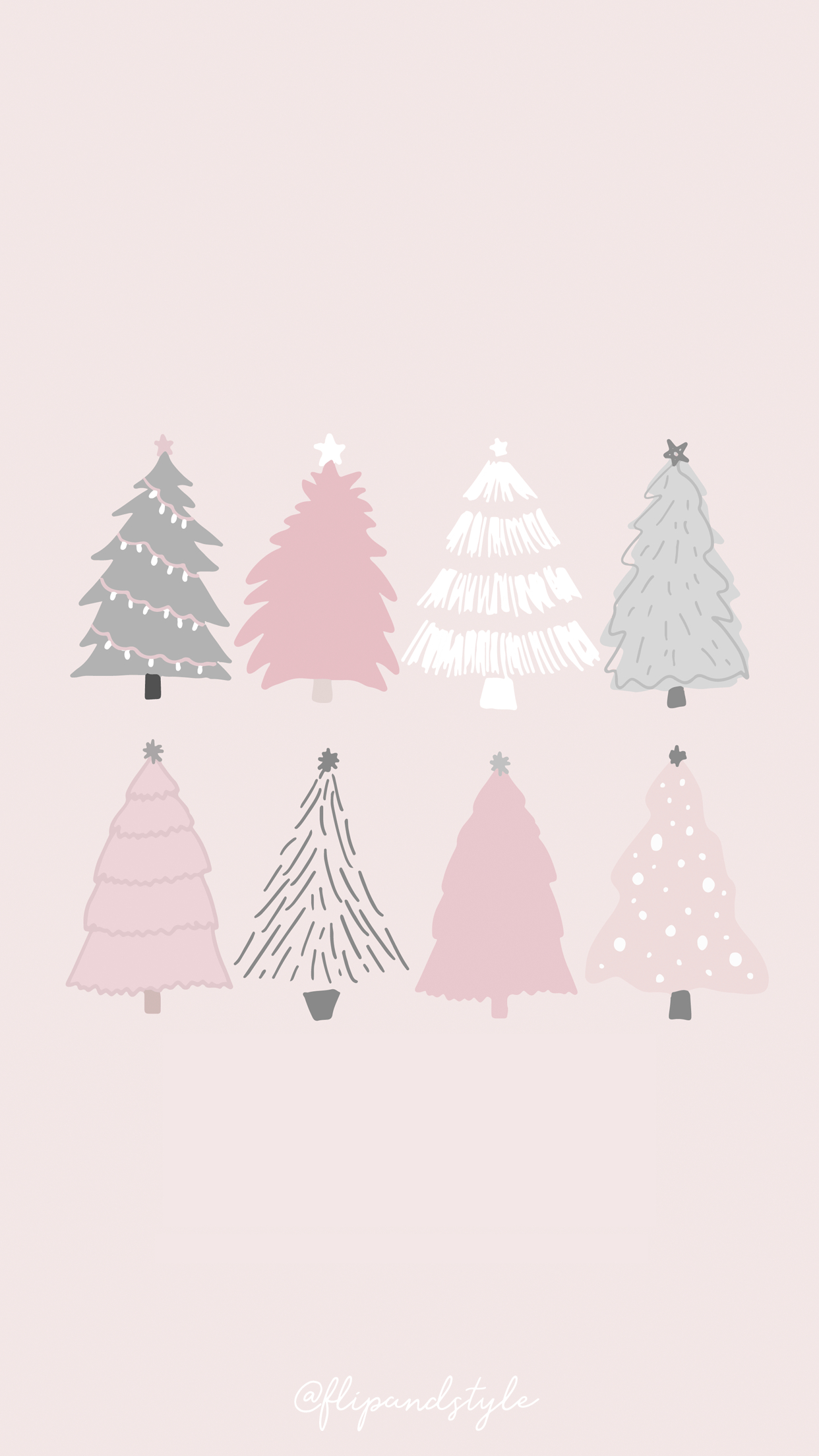 1250x2210 Pastel Christmas Wallpaper, Phone