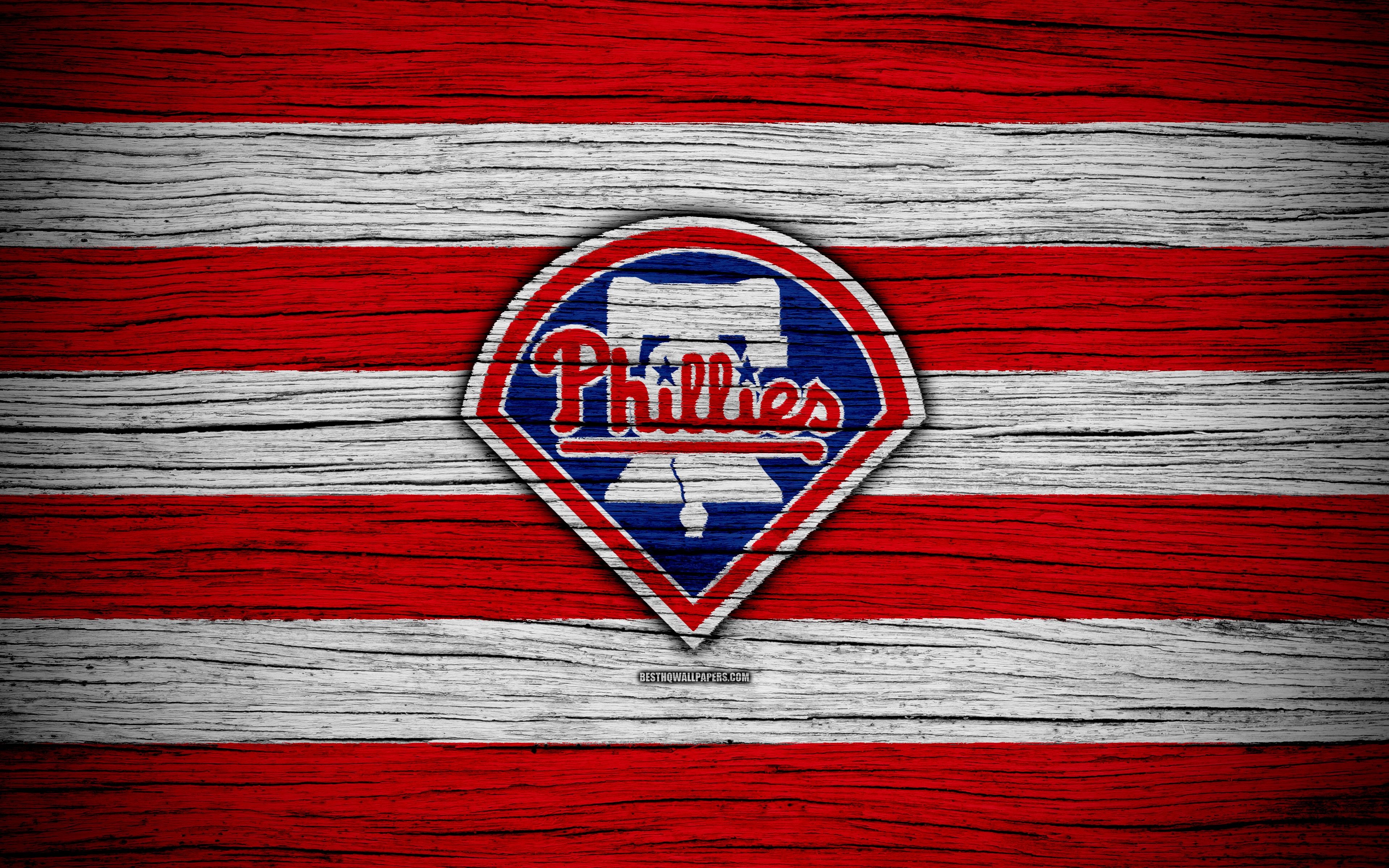 3840x2400 Download wallpaper Philadelphia Phillies, 4k, MLB, baseball, USA, Desktop