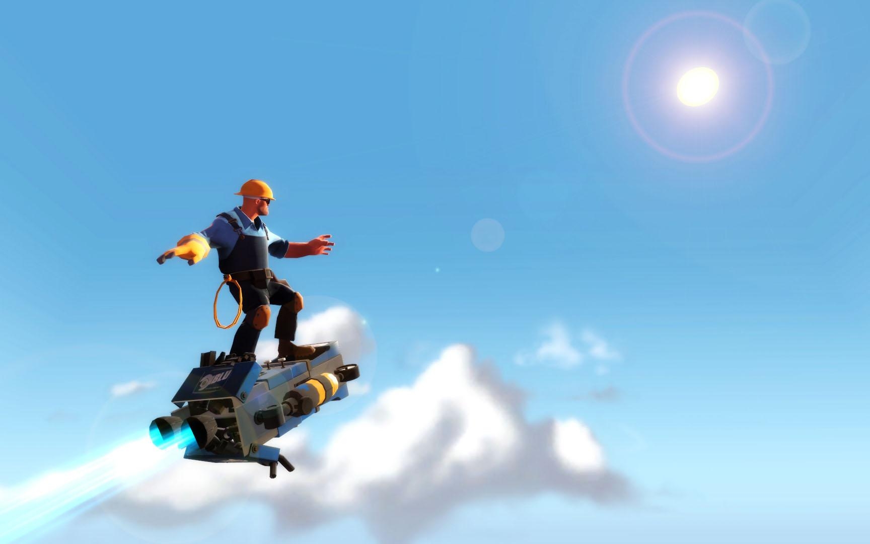 1730x1080 Skysurfing Engineer Fortress 2 Wallpaper, Desktop