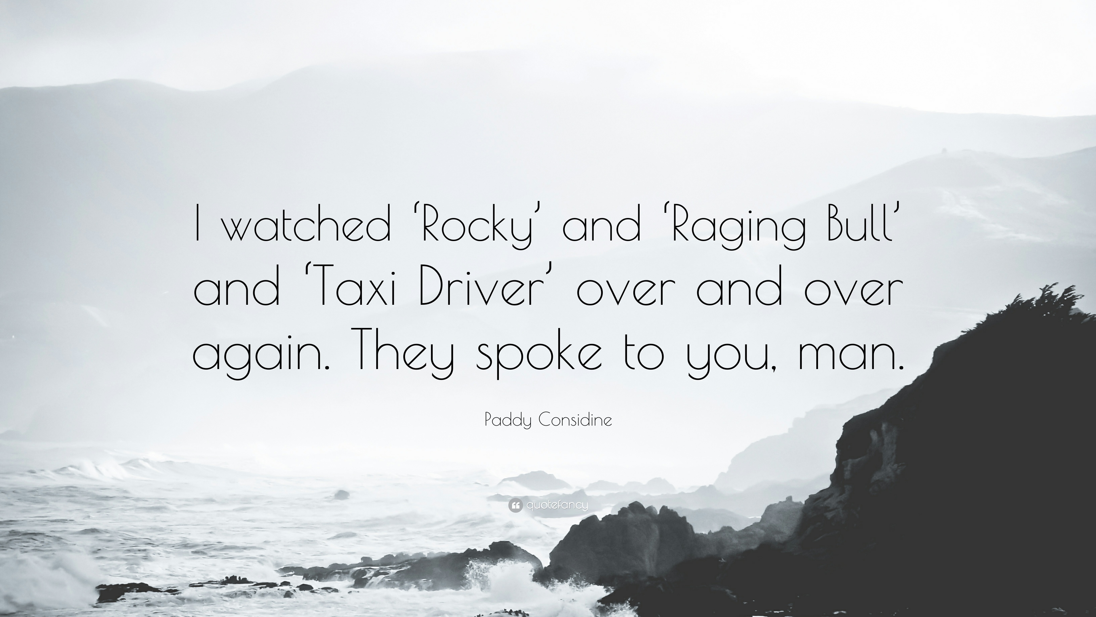 3840x2160 Paddy Considine Quote: “I watched 'Rocky' and 'Raging Bull', Desktop