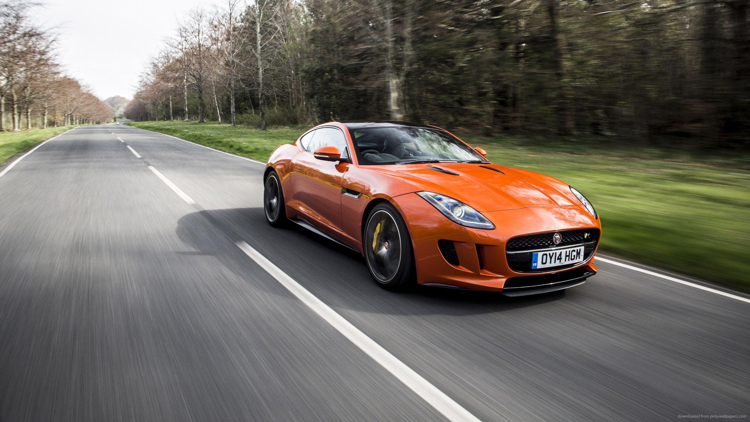 2560x1440 Download  Jaguar F TYPE R Coupe On The Road Wallpaper, Desktop