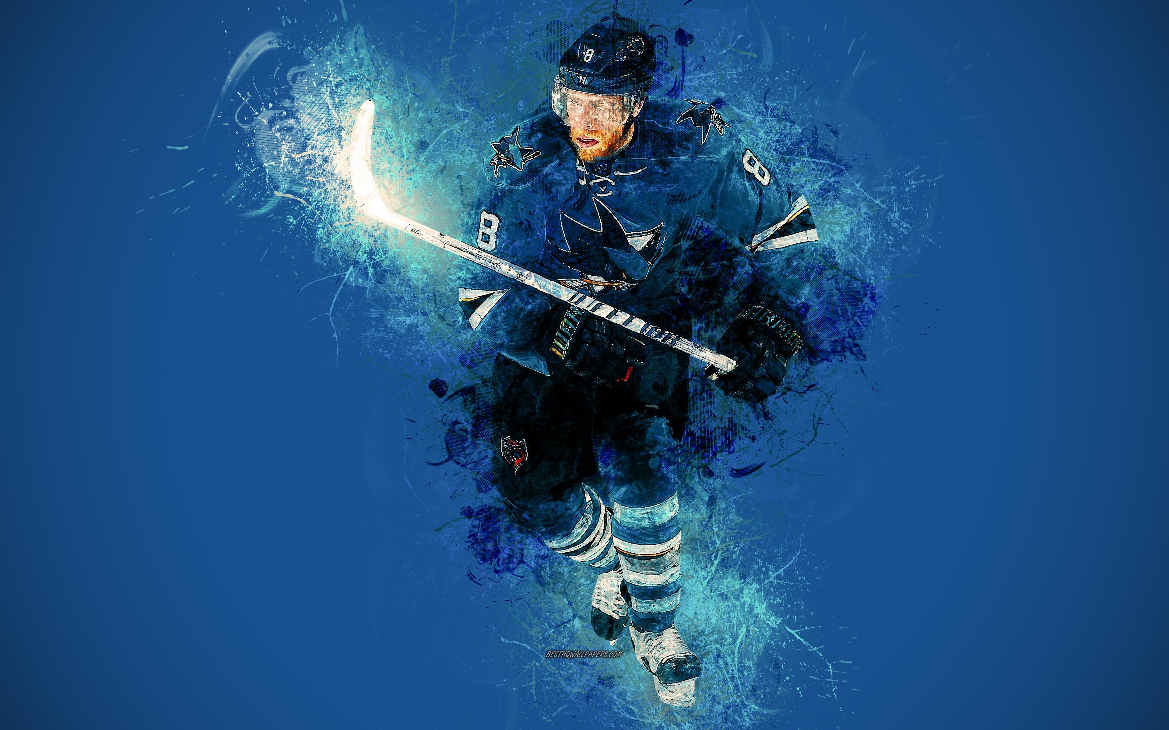 3840x2400 Download wallpaper Joe Pavelski, 4k, San Jose Sharks, American, Desktop