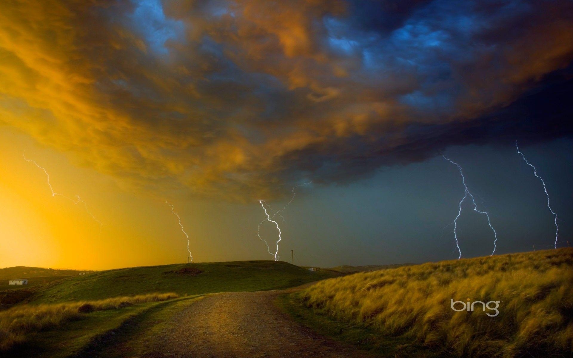 1920x1200 Forces of Nature: Namibia Sky Clouds Africa Lightning Cloud, Desktop