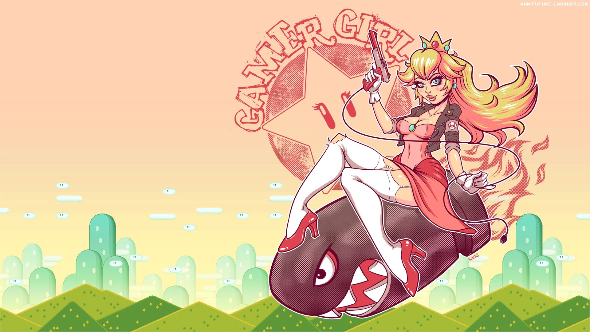 1920x1080 Banzai Bill Bullet Bill Princess Peach Super Mario Bros Wallpaper:, Desktop