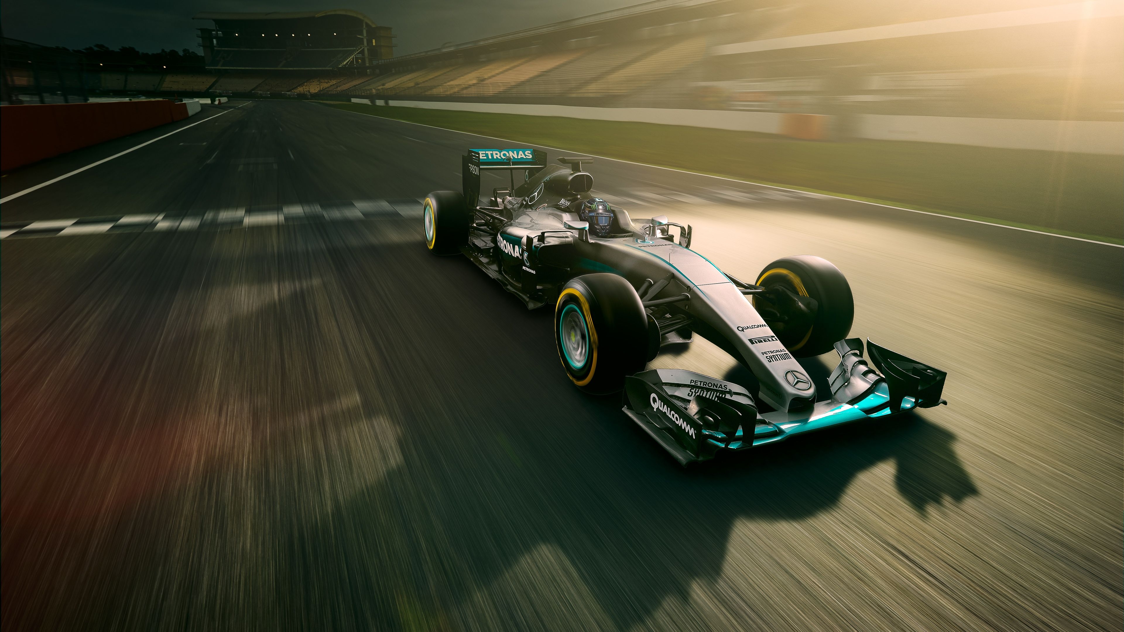 3840x2160 Mercedes F1 in Race track 4K Wallpaper. HD Car Wallpaper, Desktop