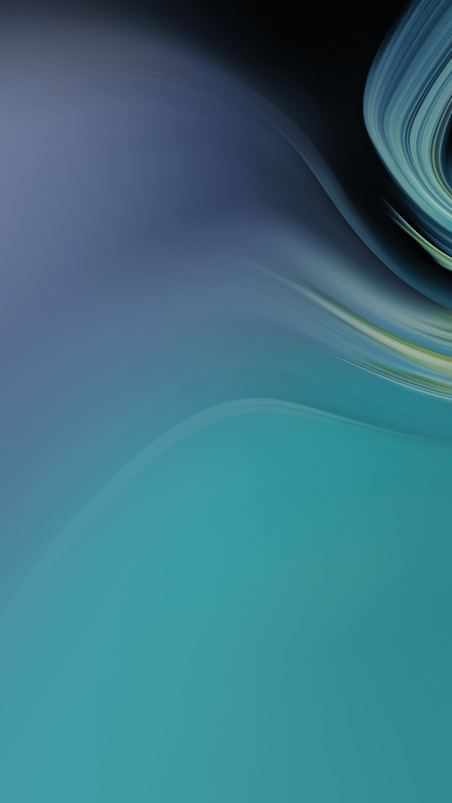 1440x2560 Wallpaper Waves, Gradient, Teal, Turquoise, Samsung Galaxy Tab S4, Phone