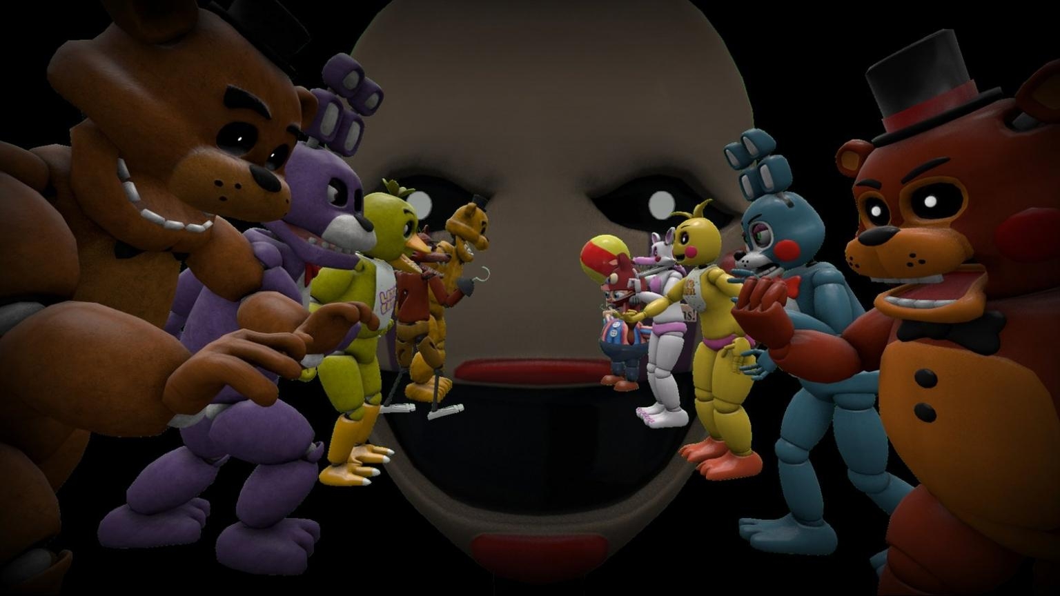 1540x870 Free download FNAF 1 and 2 Wallpaper, Desktop