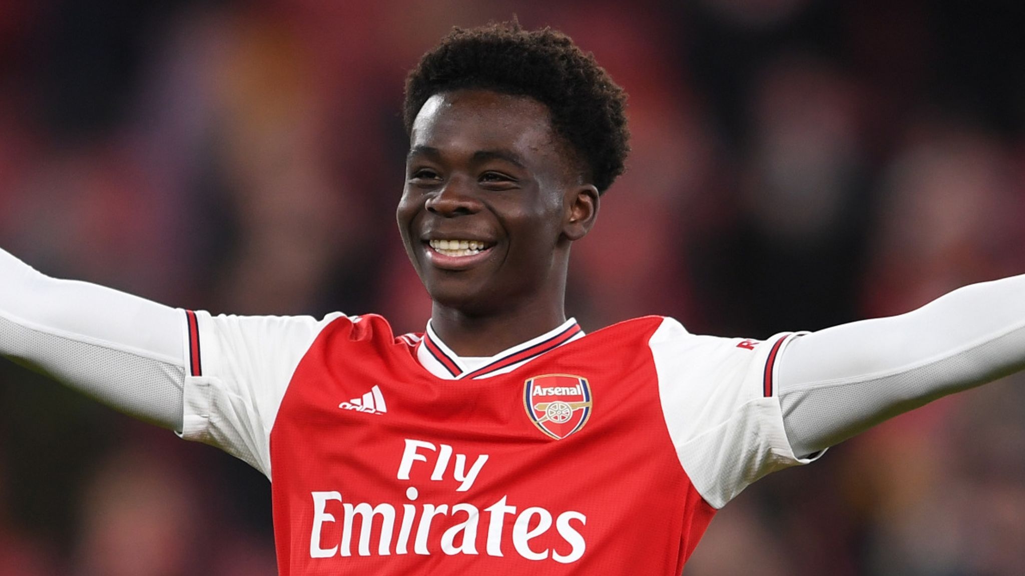 2050x1160 Bukayo Saka says he dreams of being a winger at Arsenal, Desktop