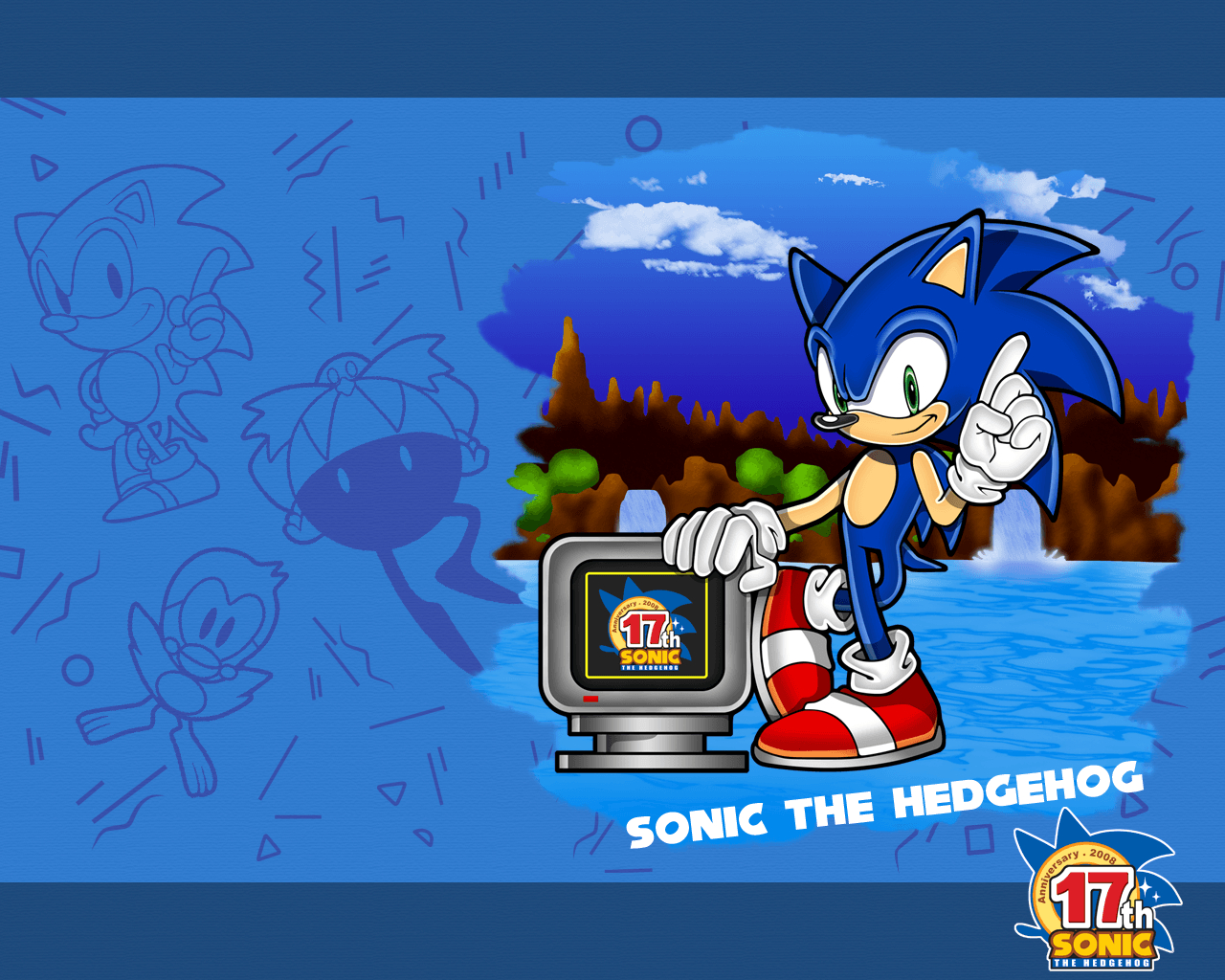 1280x1030 Anniversary Wallpaper: Sonic By Professor J, Desktop