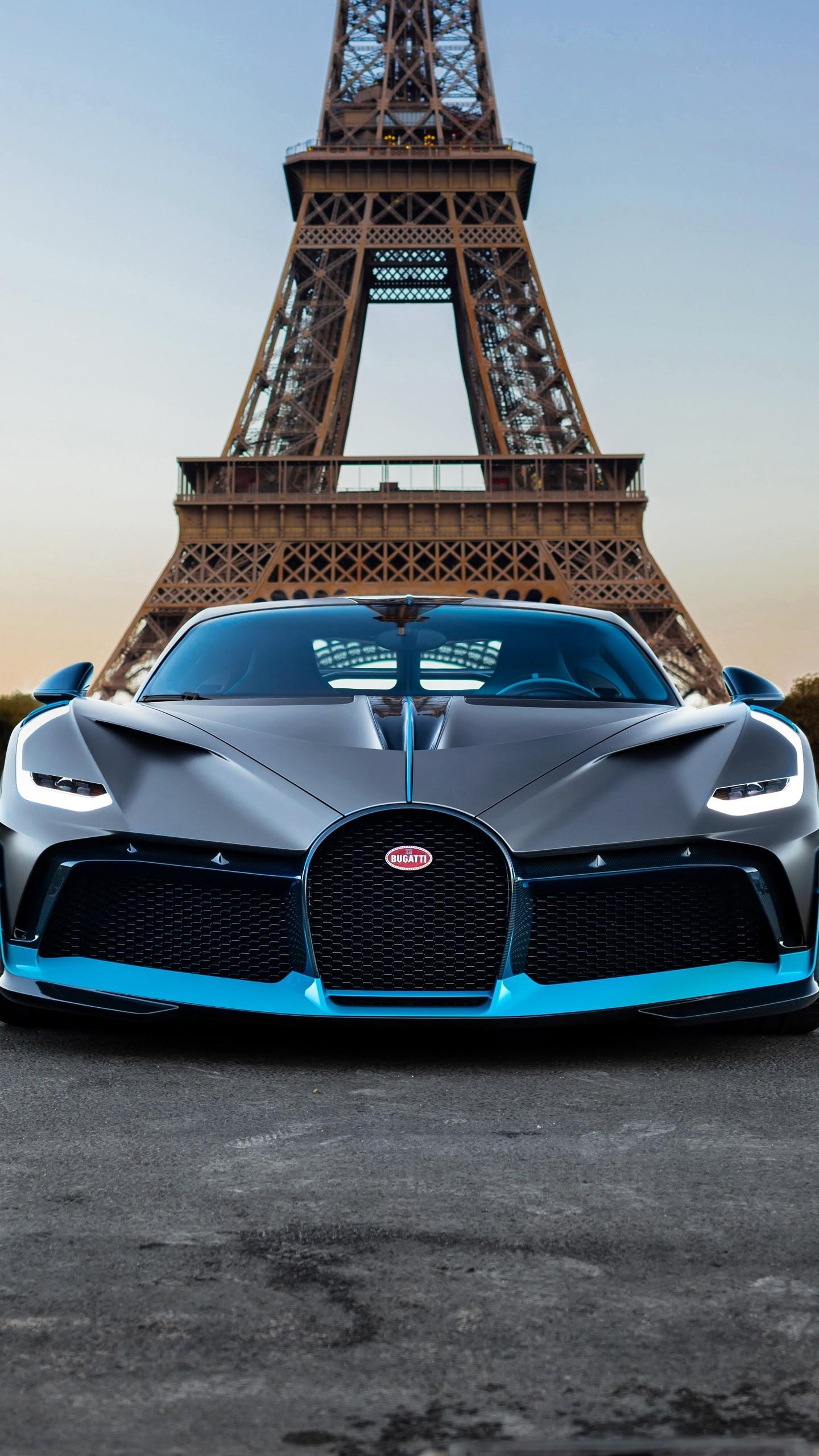 1440x2560 Wallpaper Bugatti Divo, Eiffel Tower, HD, Automotive / Cars, Phone