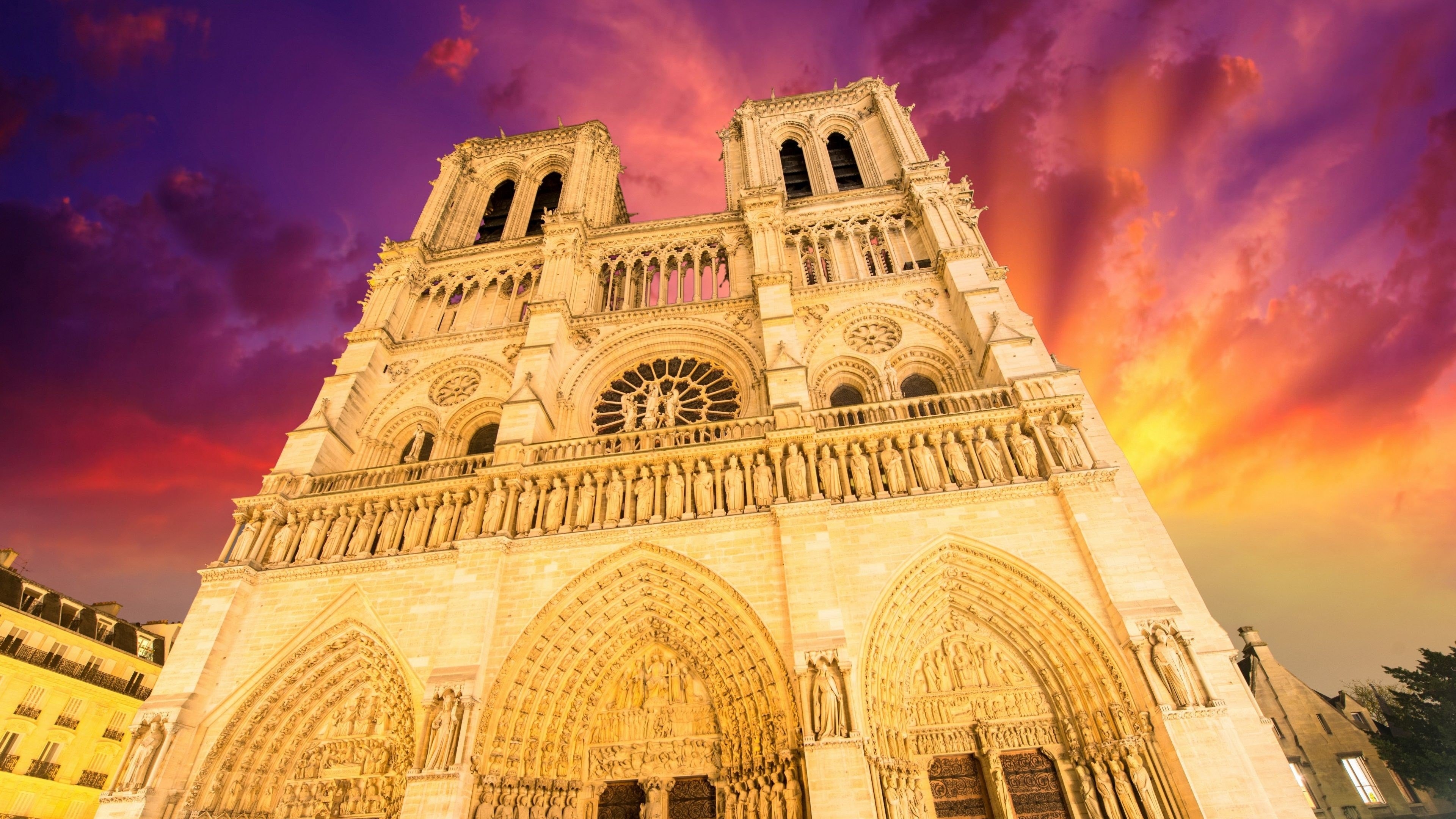 3840x2160 notre dame de paris 4k wallpaper for computer hd, Desktop