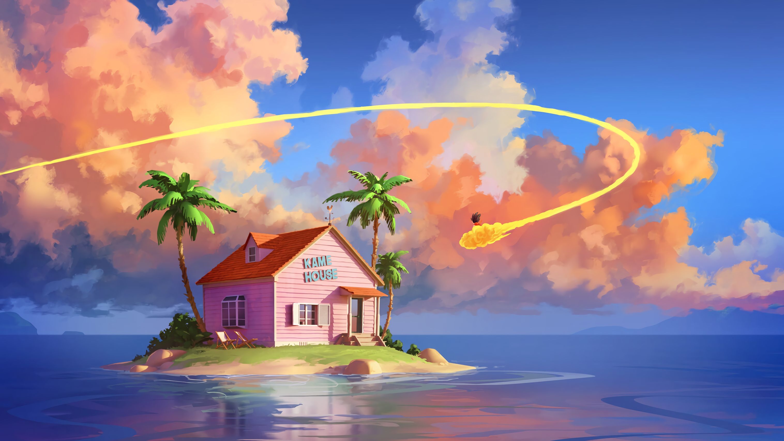 3040x1710 Kame House Dragon Ball Z Wallpaper, HD Artist 4K Wallpaper, Desktop