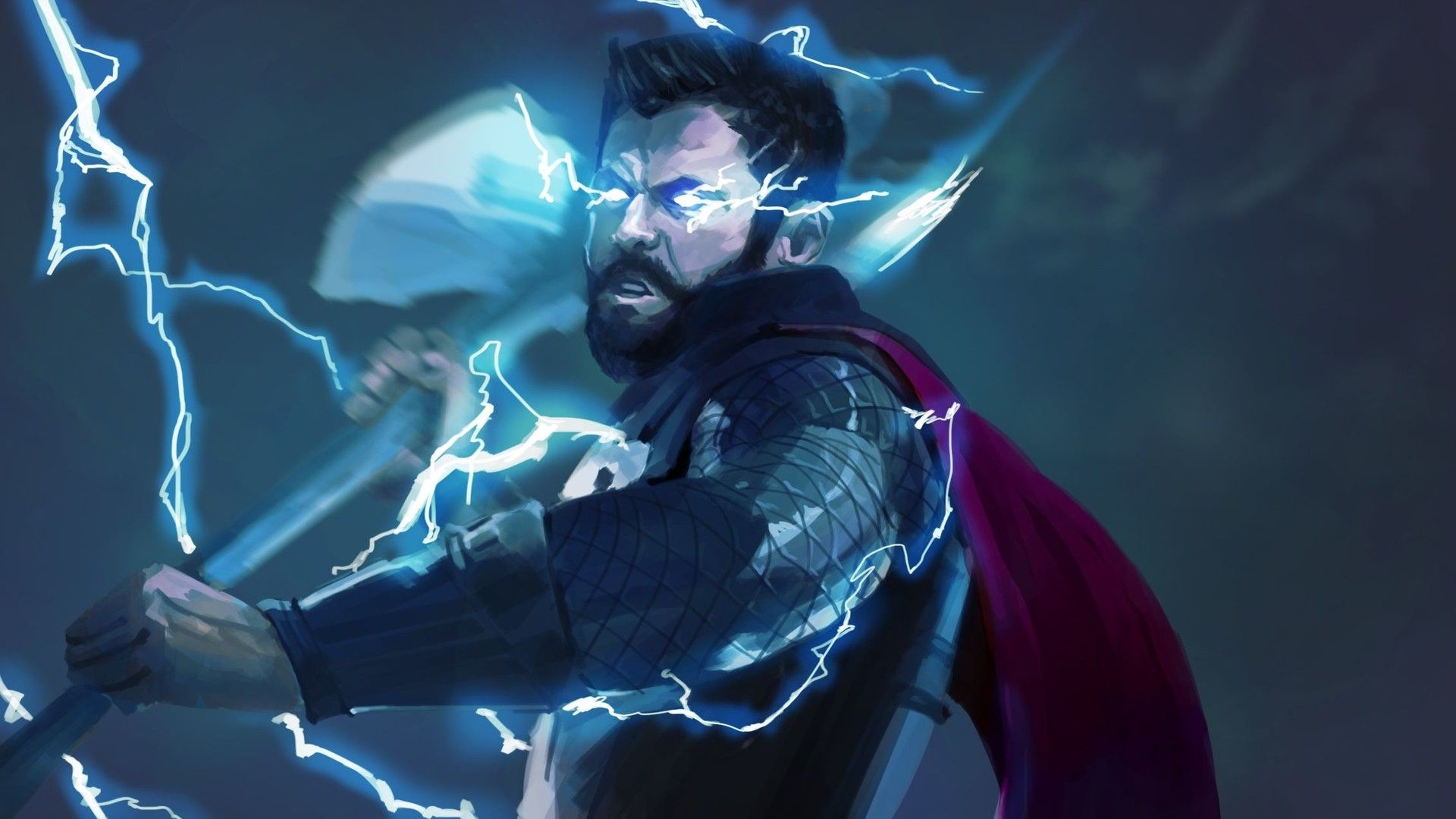 1920x1080 Thor Speedpaint, HD Superheroes, 4k Wallpaper, Image, Background, Photo and Picture, Desktop