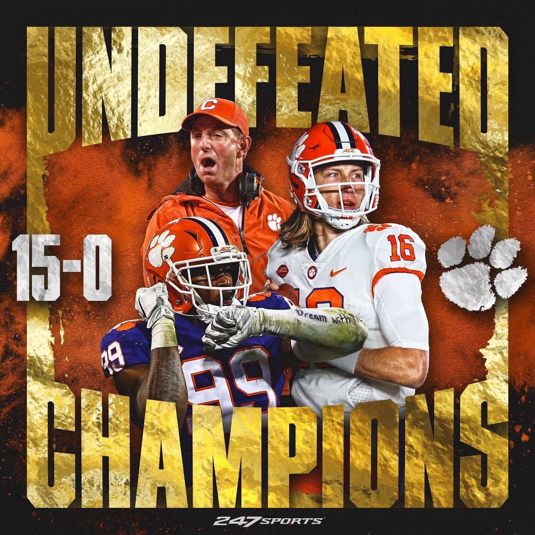 1800x1800 2018 19 NATIONAL CHAMPS!! Clemson Tigers 15 0. Clemson Tigers, Phone