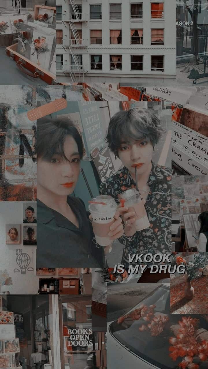 720x1280 follow *.°• › taekook, collage lockscreen ‹. Taekook, Bts aesthetic picture, Bts wallpaper, Phone