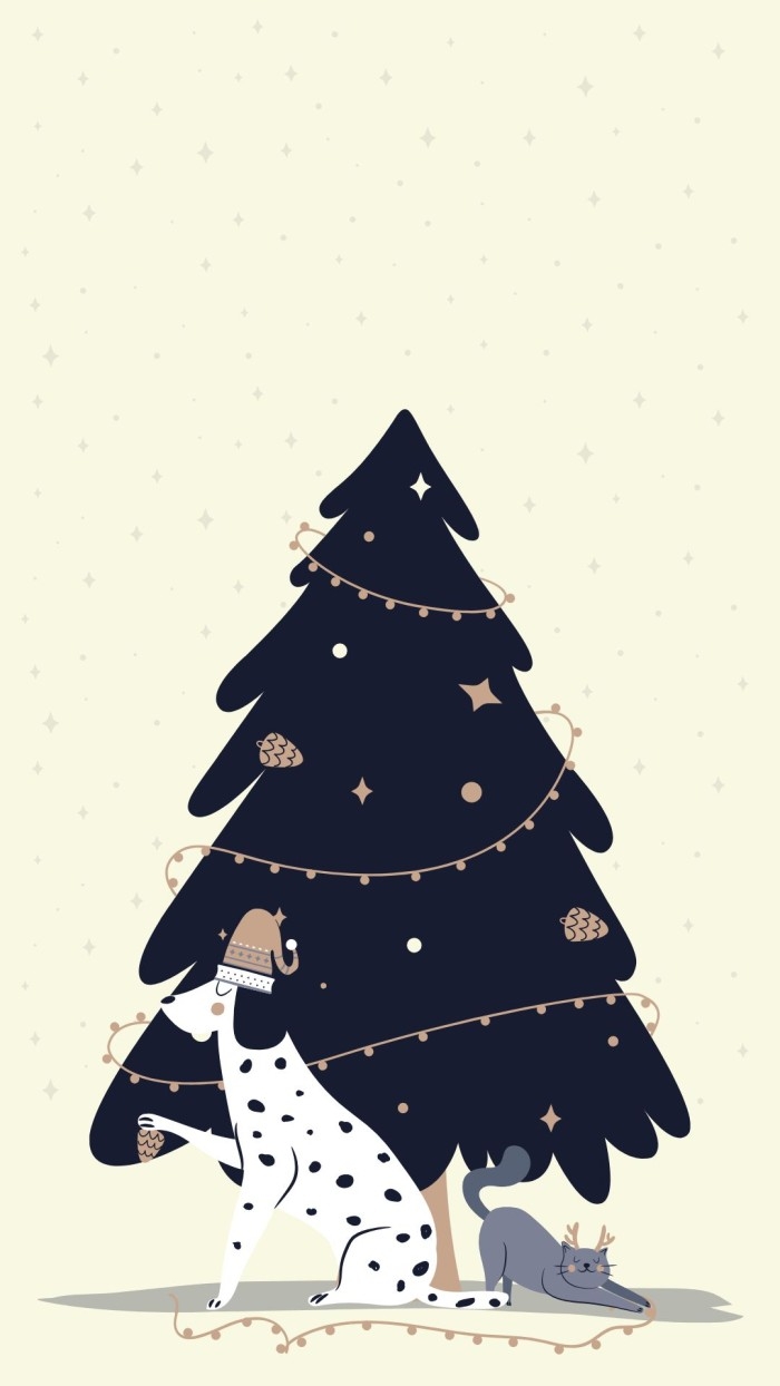 700x1250 Free Cute Christmas Mobile Wallpaper, Phone