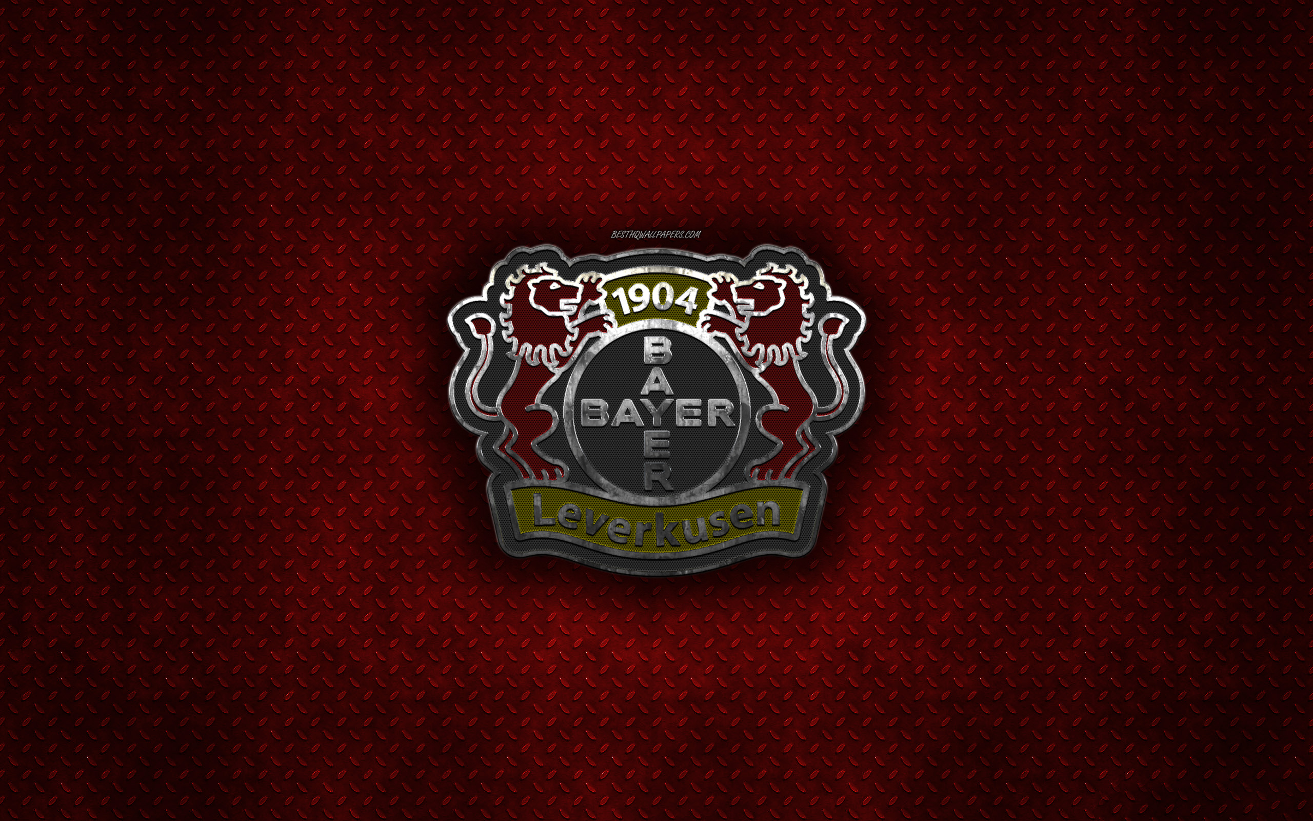 2560x1600 Download wallpaper Bayer 04 Leverkusen, German football club, red, Desktop