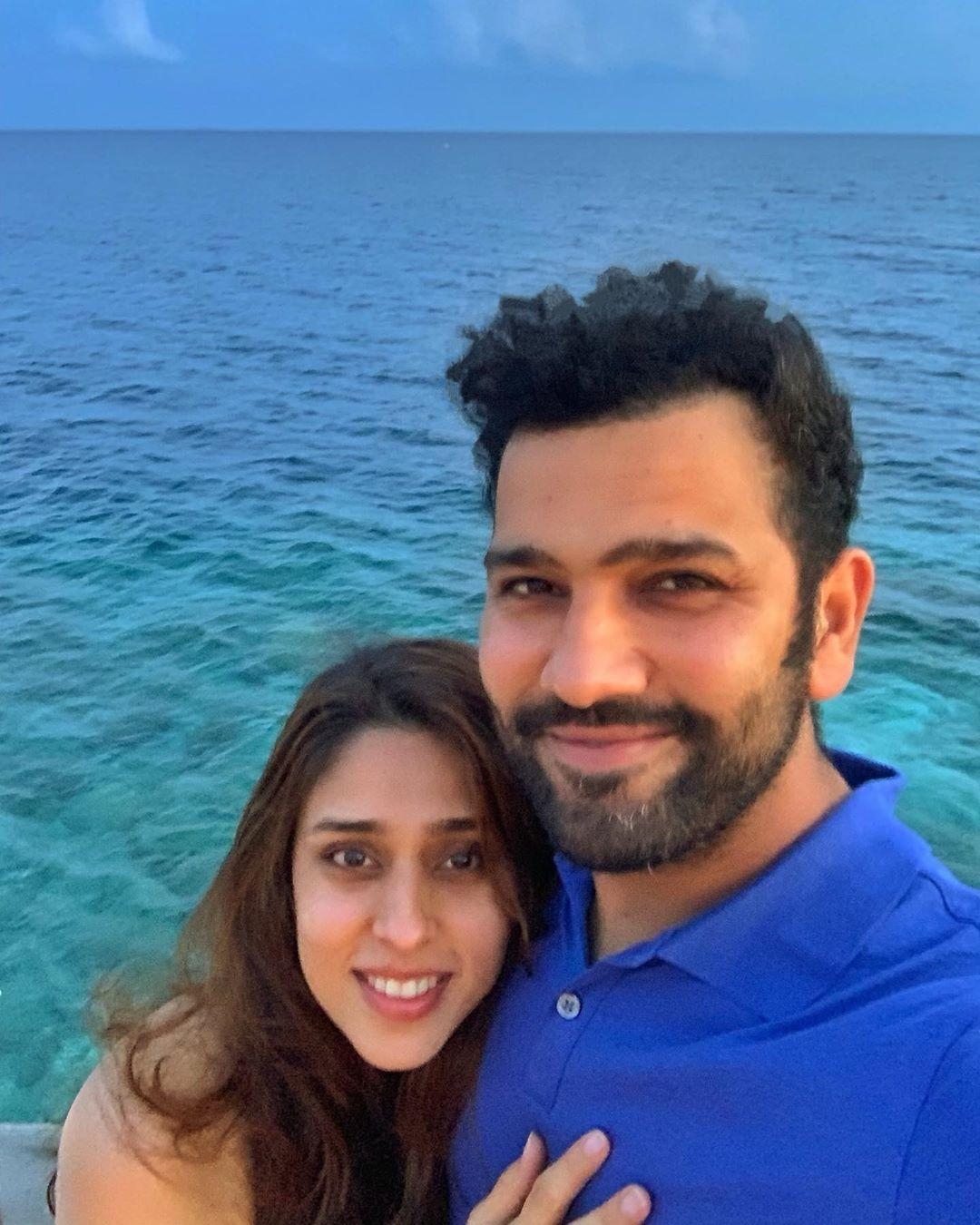 1080x1350 Cutest Picture Rohit Sharma wife Ritika Sajdeh and Daughter, Phone